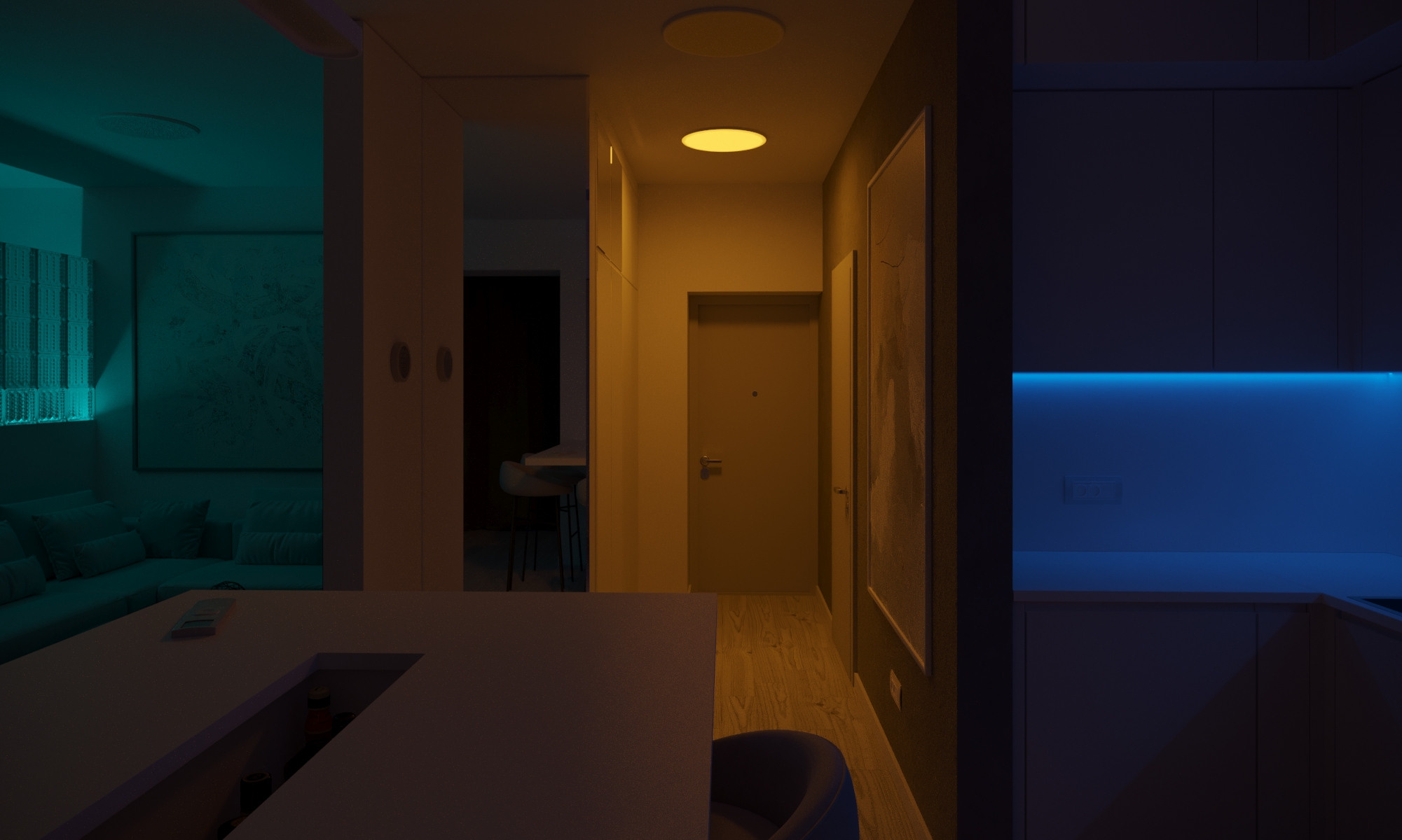 Дизайн — проект квартиры 68 м². Разработка и техническое сопровождение архитектурных и дизайн-проектов