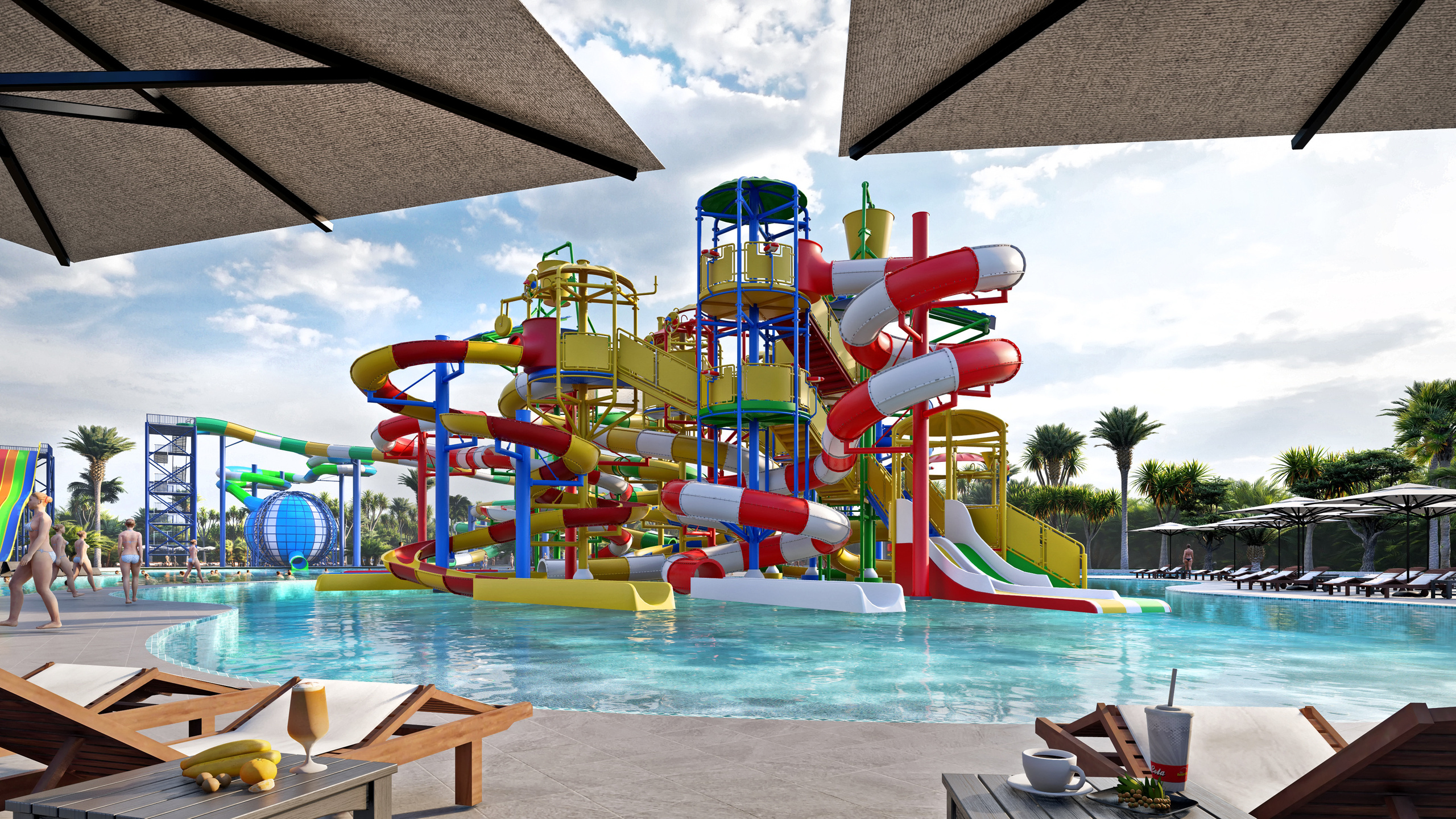 Эскизный проект парка водных развлечений. Разработка и техническое сопровождение архитектурных и дизайн-проектов