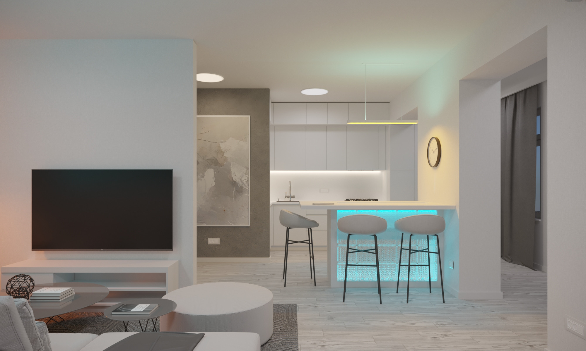 Дизайн — проект квартиры 68 м². Разработка и техническое сопровождение архитектурных и дизайн-проектов