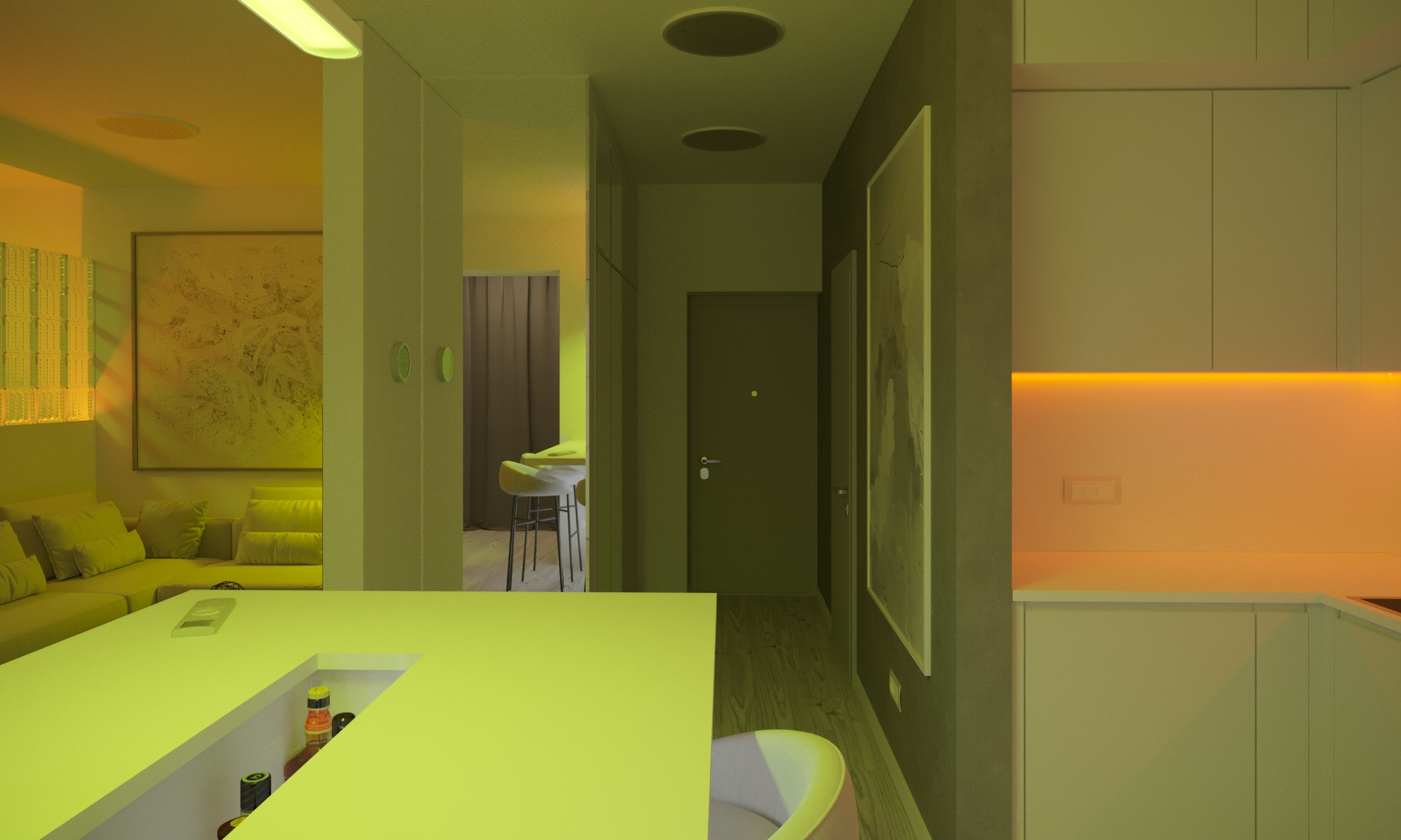 Дизайн — проект квартиры 68 м². Разработка и техническое сопровождение архитектурных и дизайн-проектов