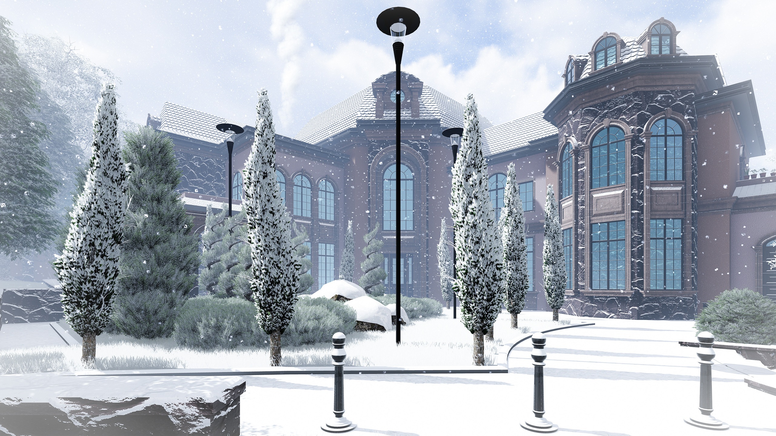 Эскизный проект частного жилого комплекса в городе Губа. Разработка и техническое сопровождение архитектурных и дизайн-проектов