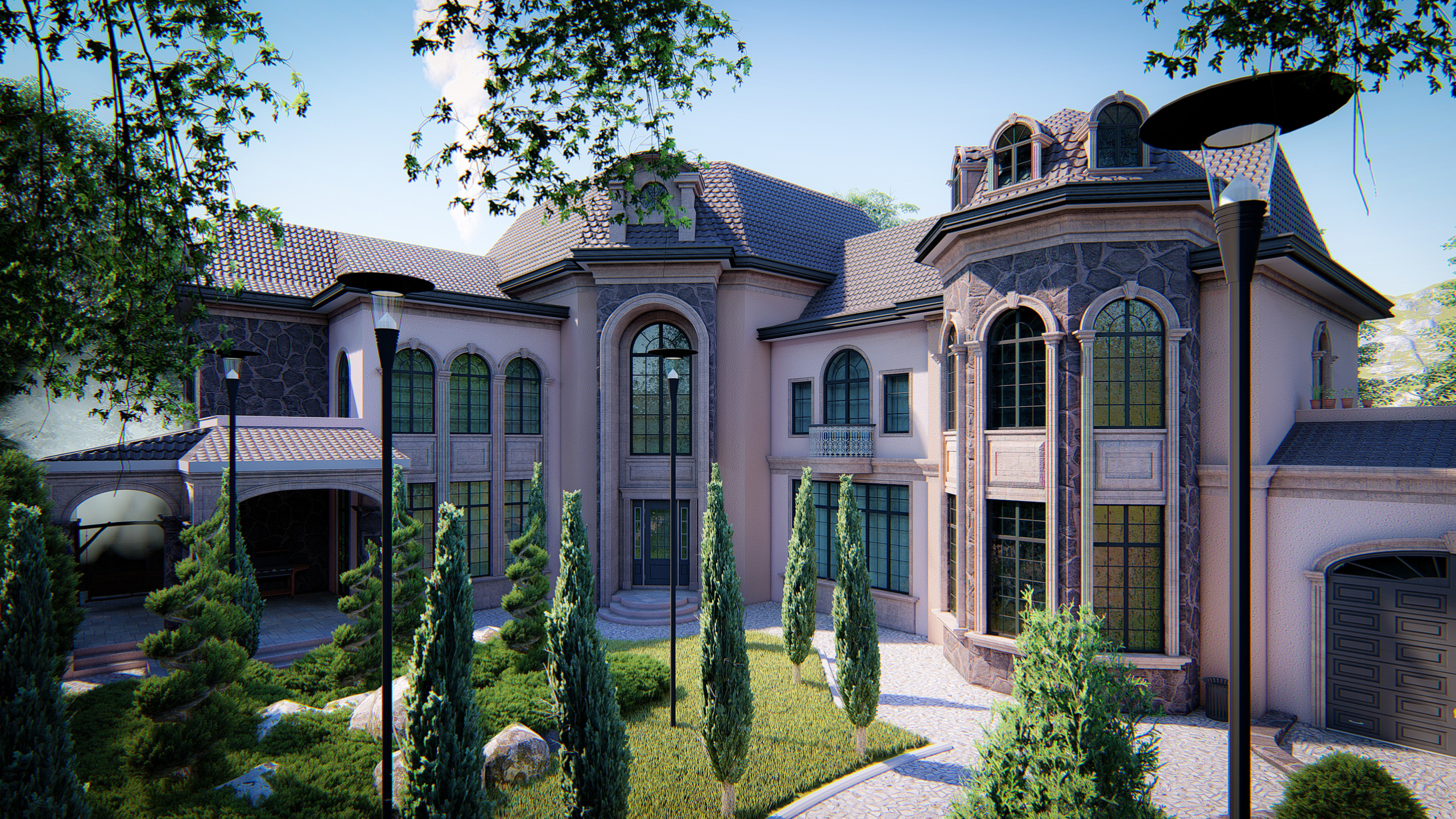 Эскизный проект частного жилого комплекса в городе Губа. Разработка и техническое сопровождение архитектурных и дизайн-проектов