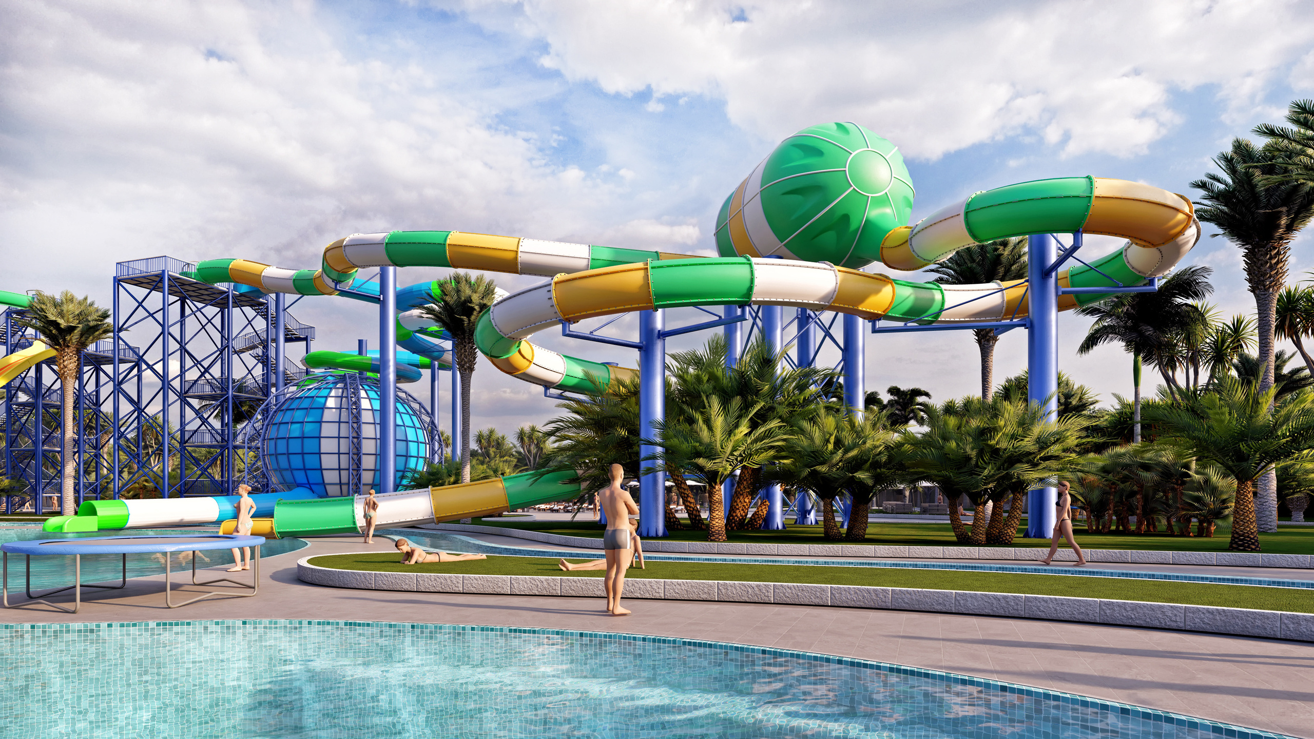 Эскизный проект парка водных развлечений. Разработка и техническое сопровождение архитектурных и дизайн-проектов
