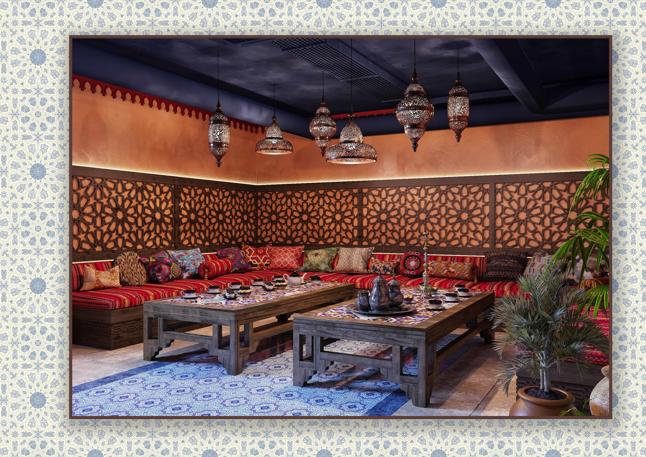 Дизайн — проект чайного дома «MUSKAT». Разработка и техническое сопровождение архитектурных и дизайн-проектов