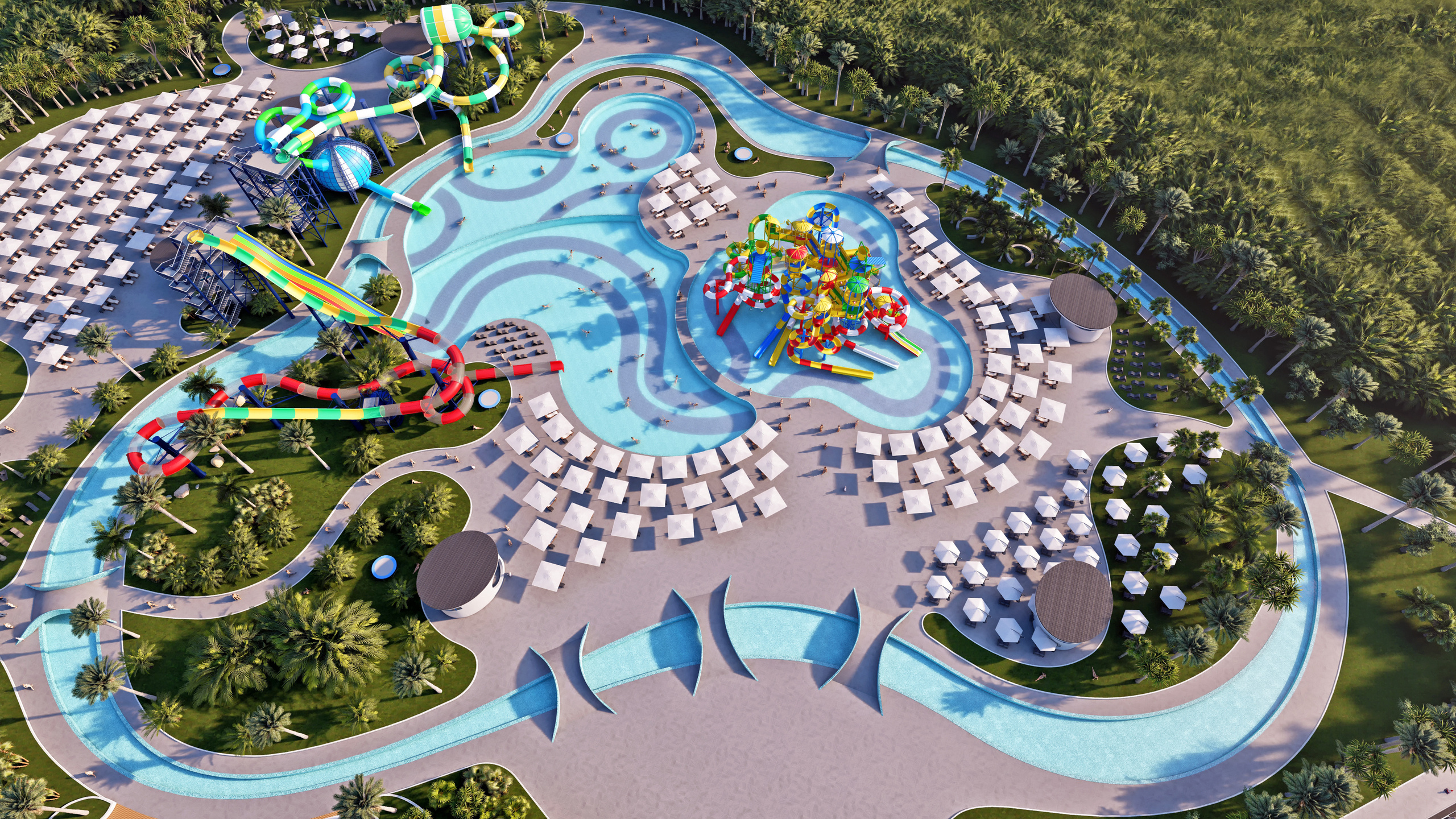 Эскизный проект парка водных развлечений. Разработка и техническое сопровождение архитектурных и дизайн-проектов