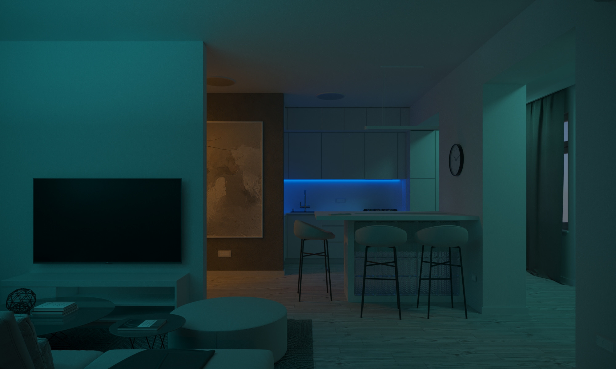 Дизайн — проект квартиры 68 м². Разработка и техническое сопровождение архитектурных и дизайн-проектов