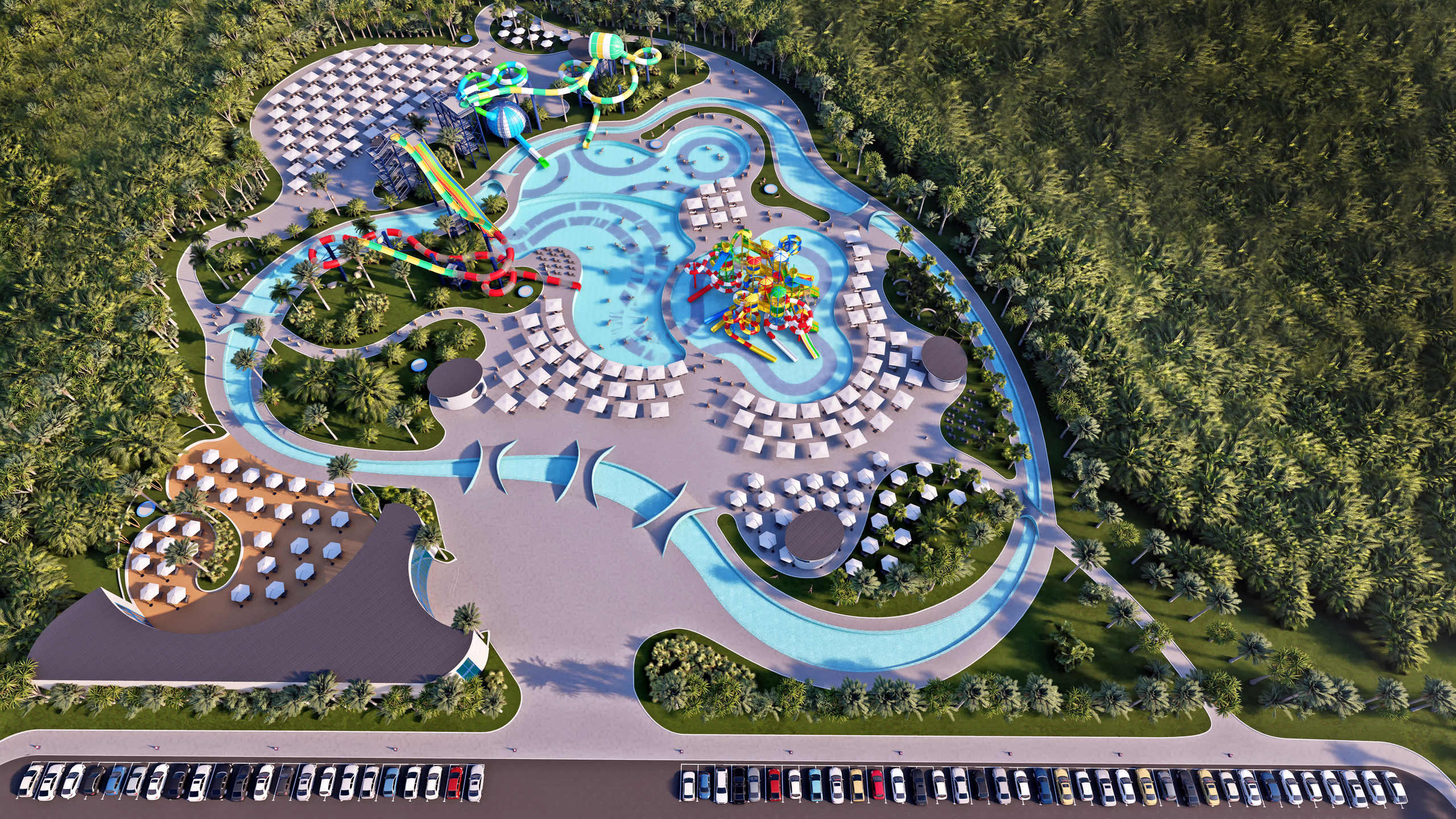 Эскизный проект парка водных развлечений. Разработка и техническое сопровождение архитектурных и дизайн-проектов