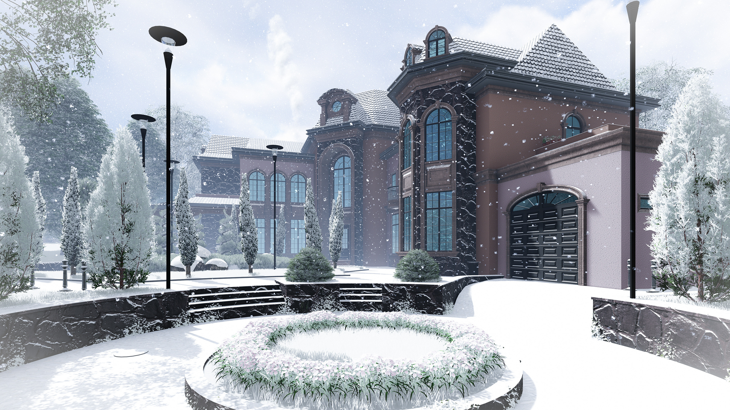 Эскизный проект частного жилого комплекса в городе Губа. Разработка и техническое сопровождение архитектурных и дизайн-проектов