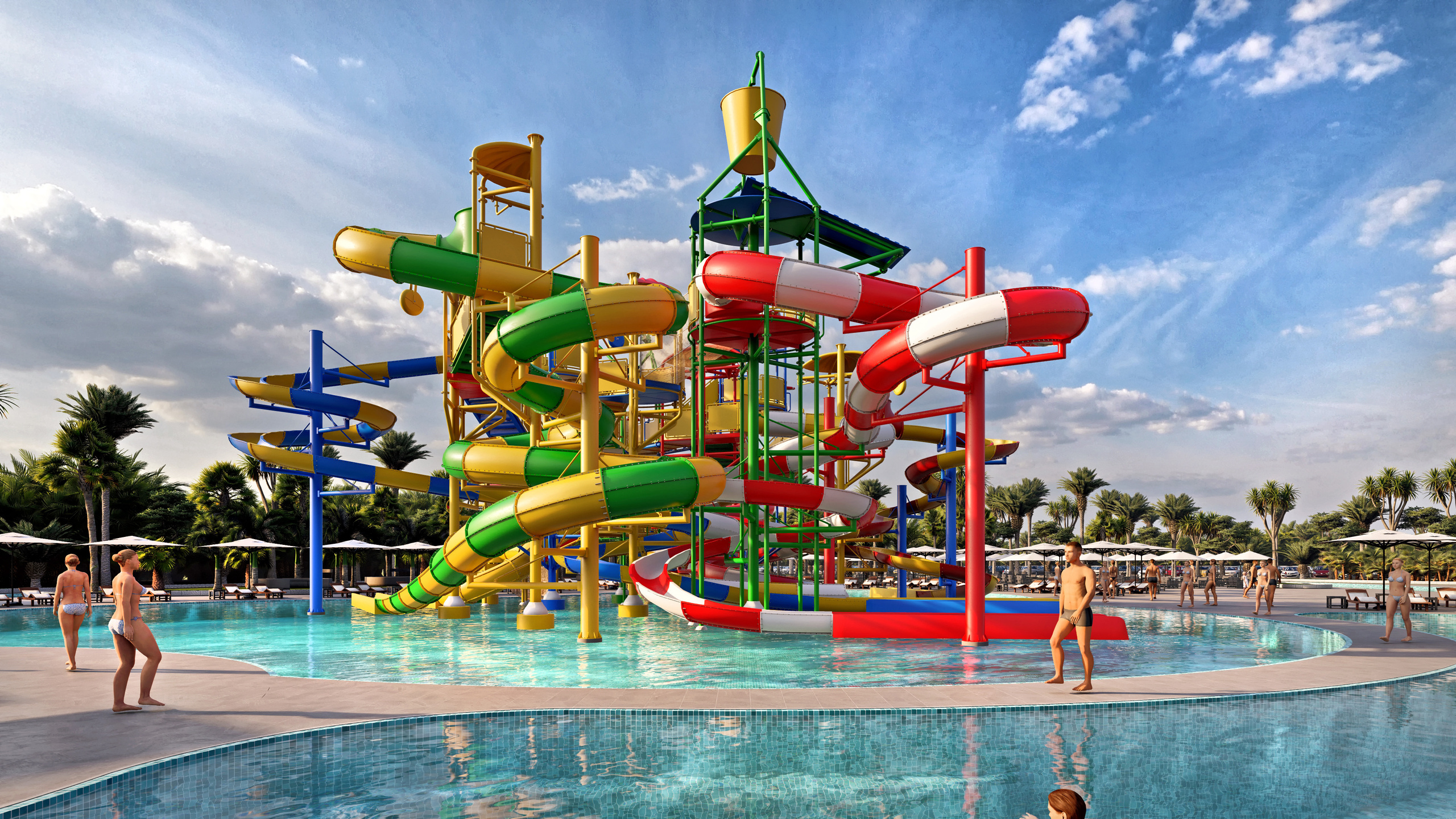 Эскизный проект парка водных развлечений. Разработка и техническое сопровождение архитектурных и дизайн-проектов