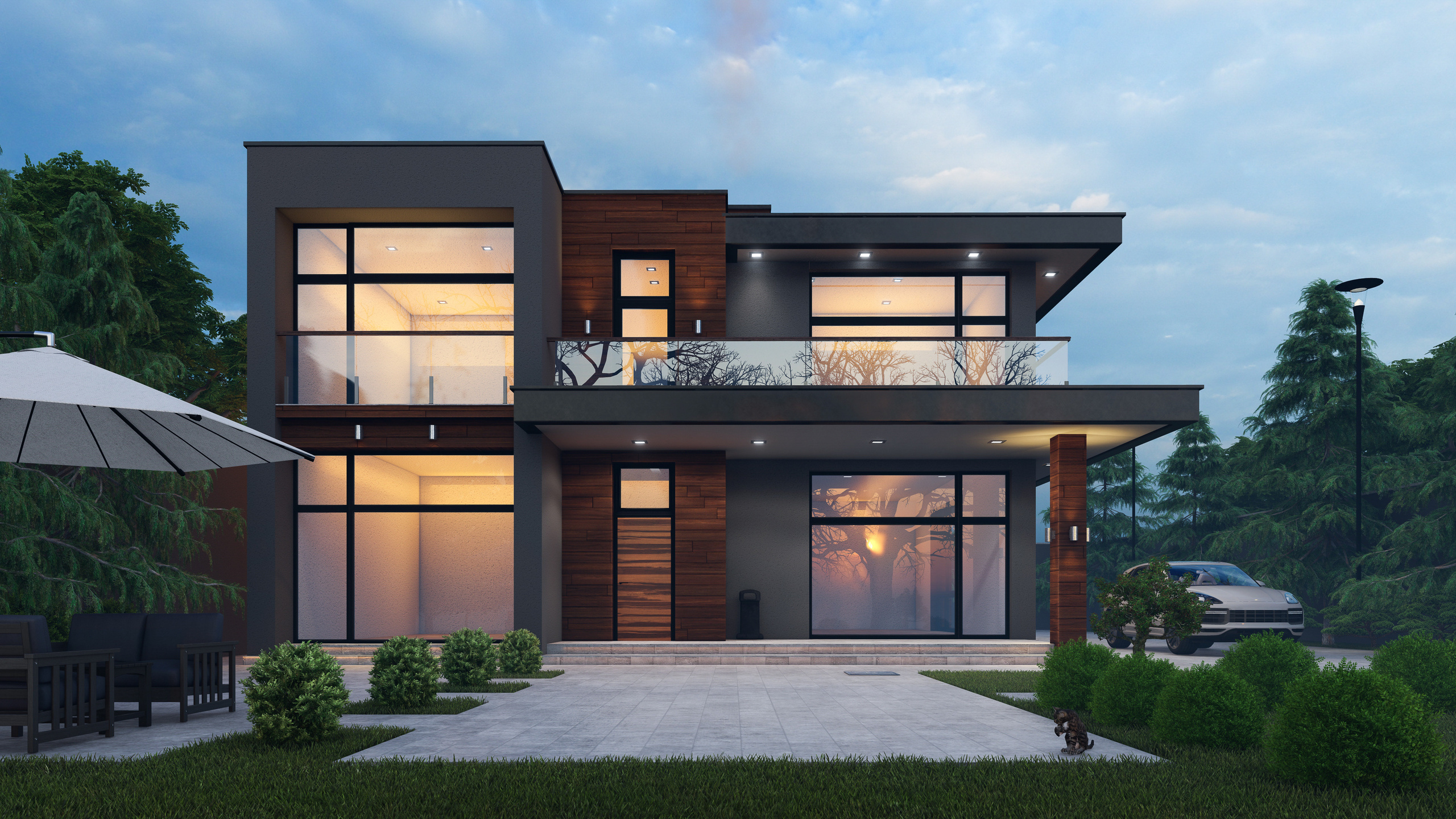 Проект частного дома в посёлке Мардакан. Разработка и техническое сопровождение архитектурных и дизайн-проектов