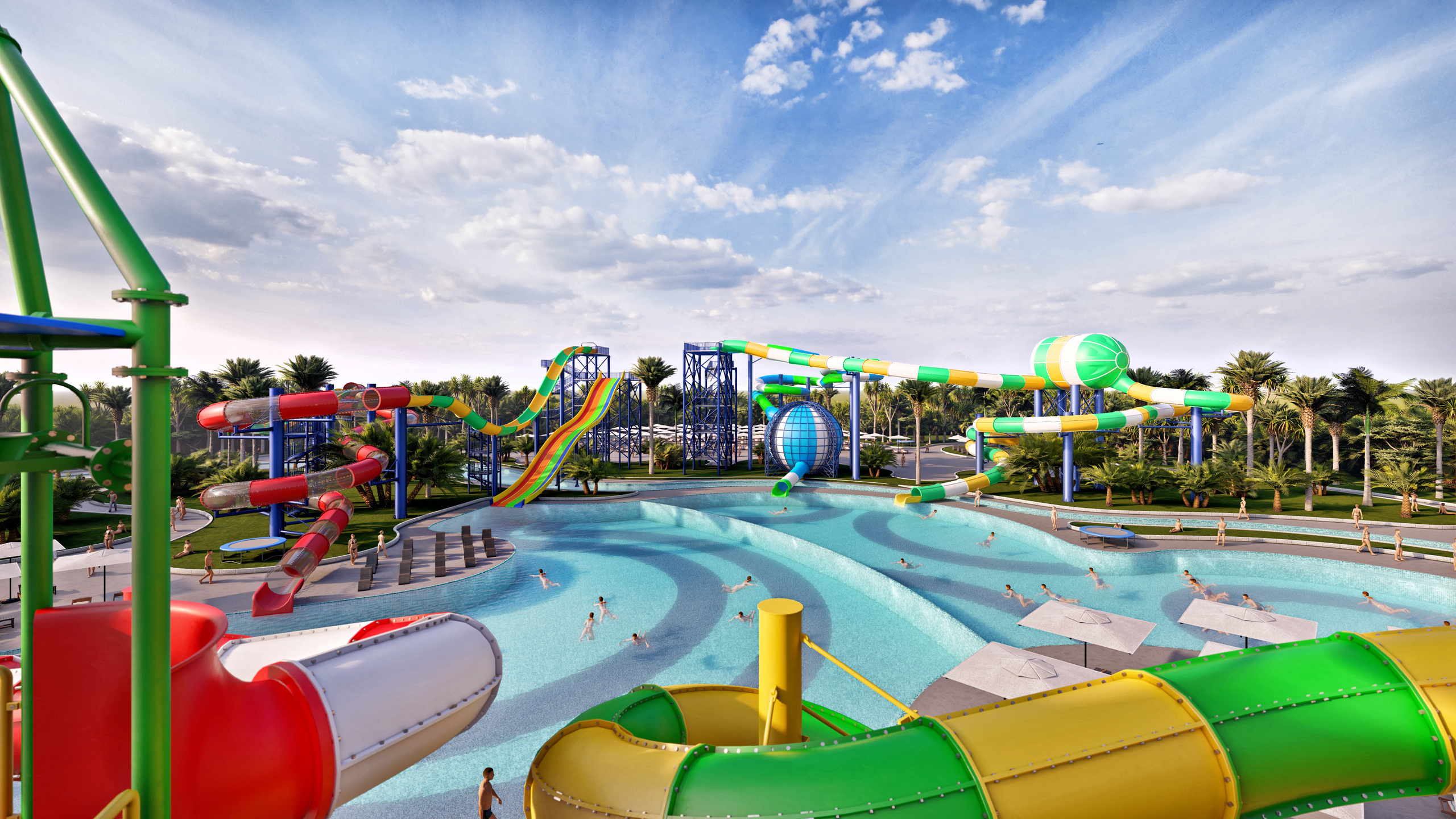 Эскизный проект парка водных развлечений. Разработка и техническое сопровождение архитектурных и дизайн-проектов