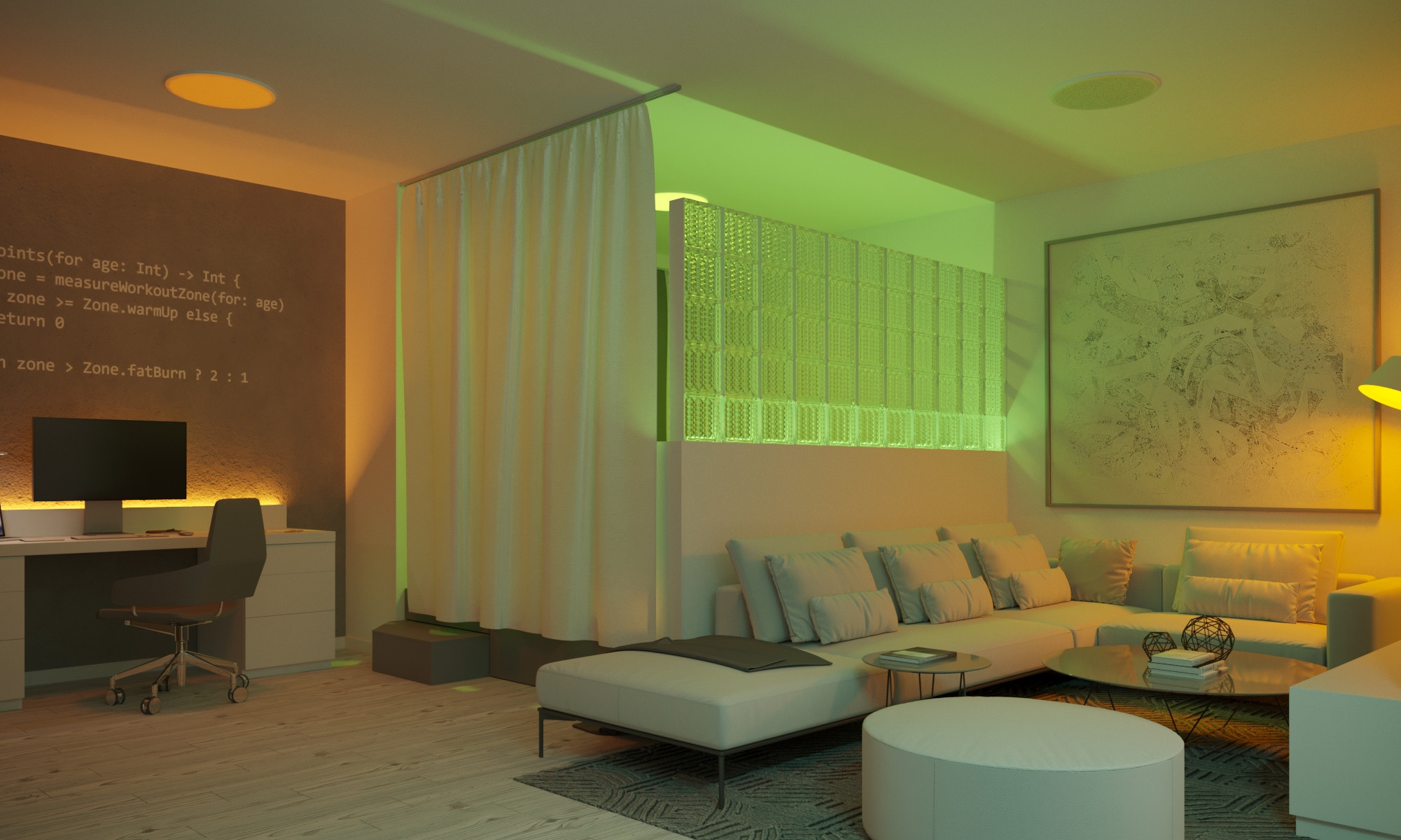 Дизайн — проект квартиры 68 м². Разработка и техническое сопровождение архитектурных и дизайн-проектов