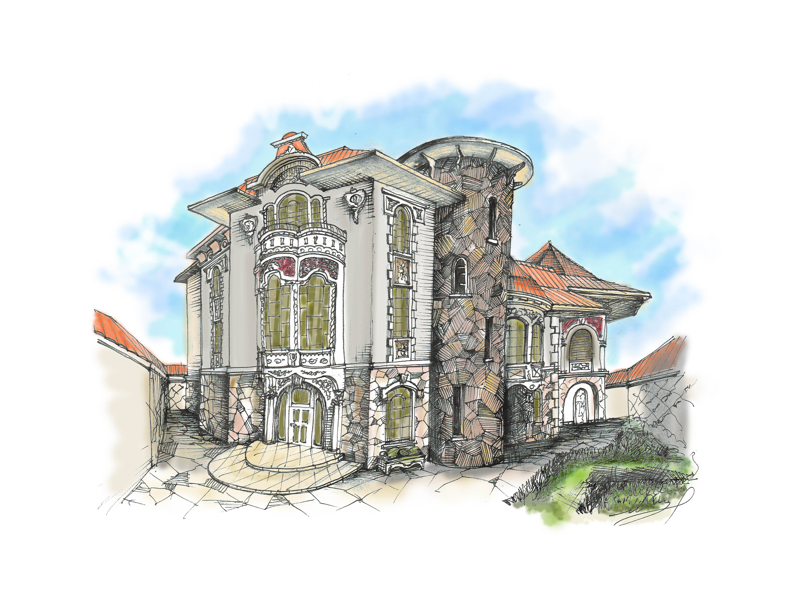 Эскизный проект частного жилого дома. Разработка и техническое сопровождение архитектурных и дизайн-проектов