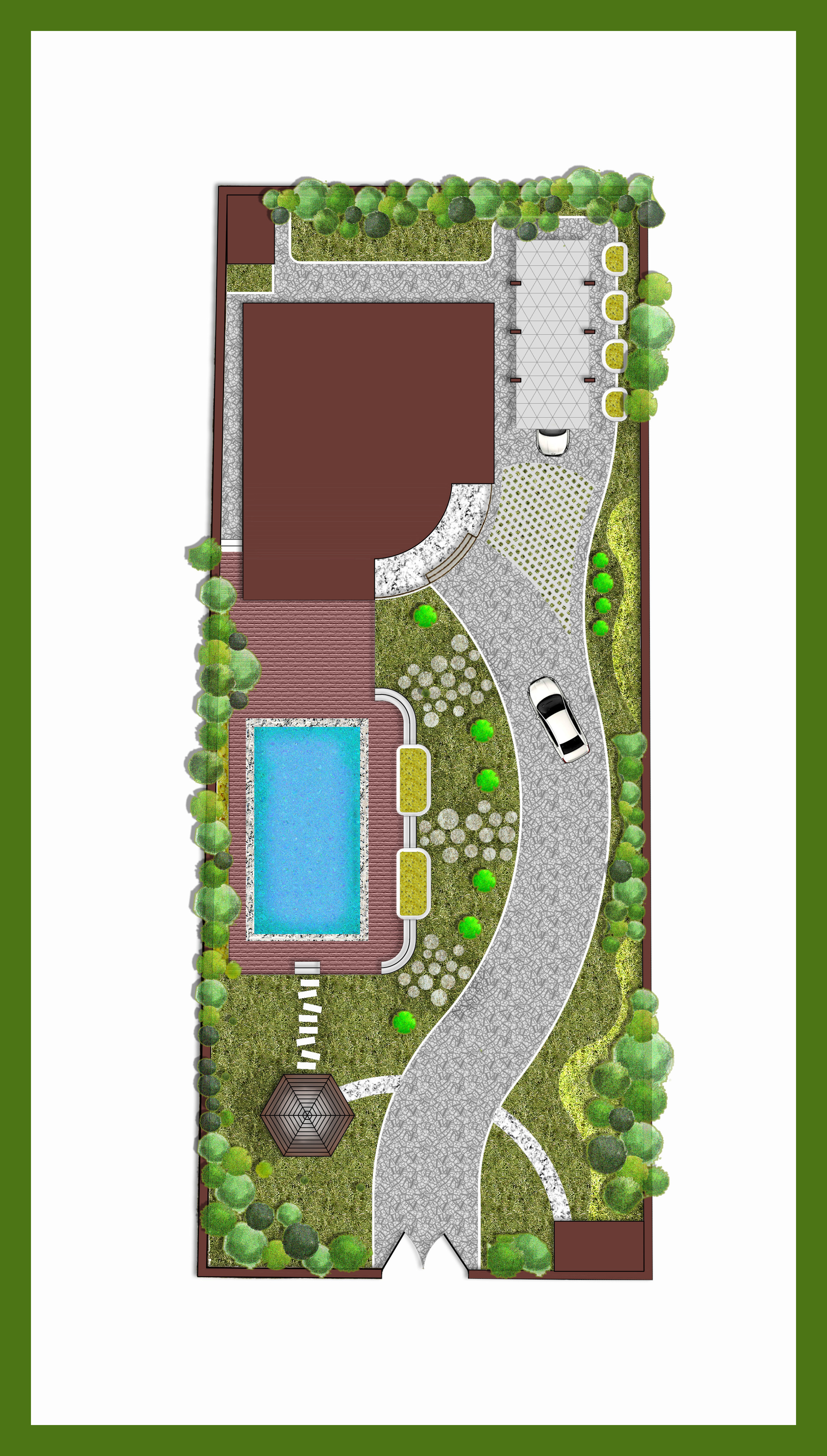 Примеры эскизных решений облагораживания различных участков. Разработка и техническое сопровождение архитектурных и дизайн-проектов