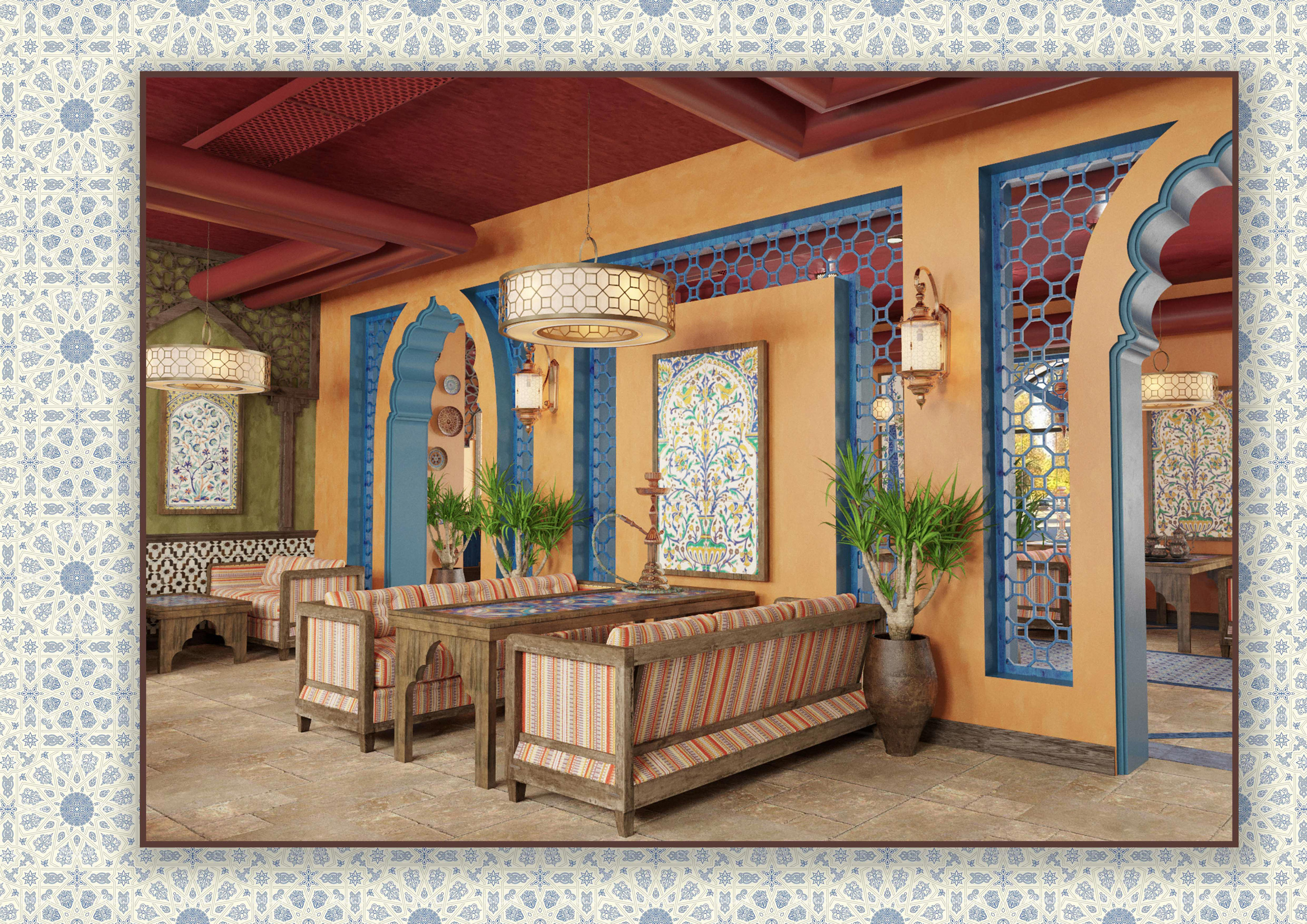 Дизайн — проект чайного дома «MUSKAT». Разработка и техническое сопровождение архитектурных и дизайн-проектов