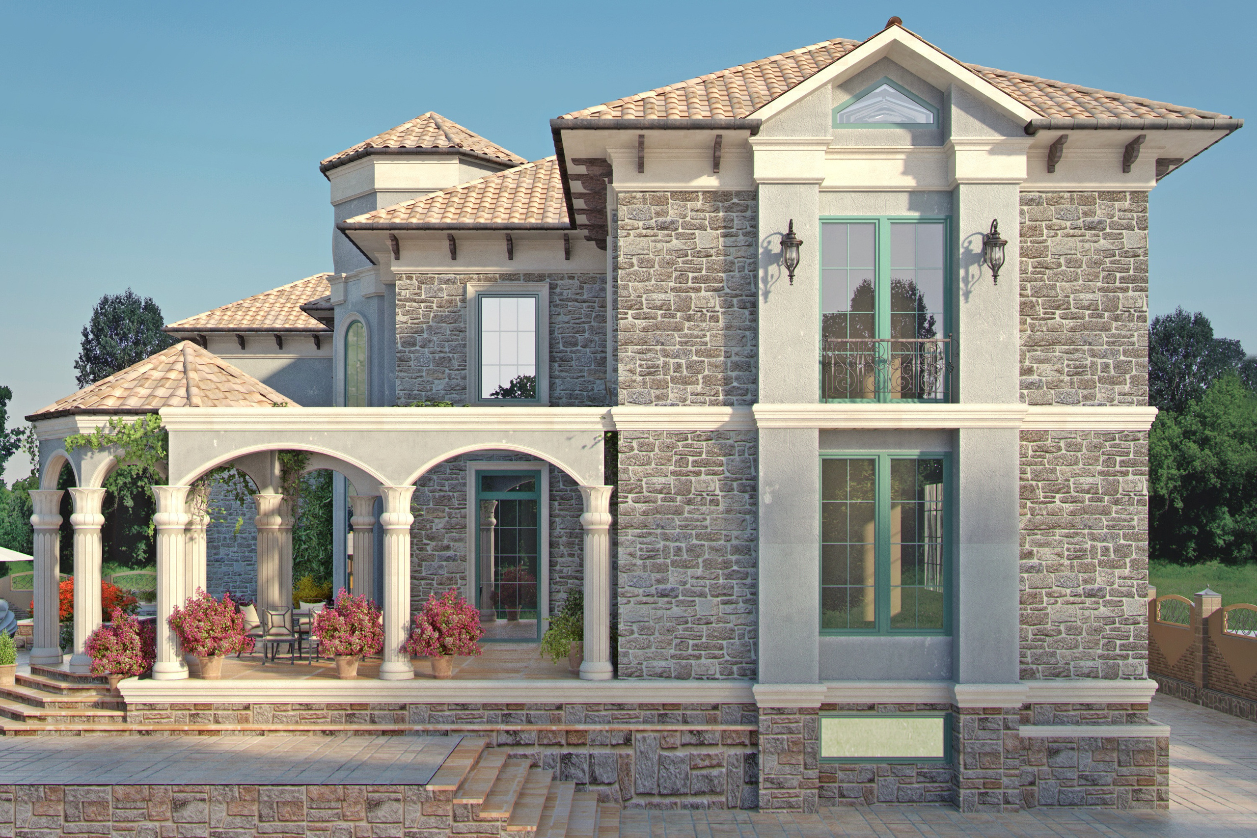 Проект дачного дома в посёлке Новханы. Разработка и техническое сопровождение архитектурных и дизайн-проектов