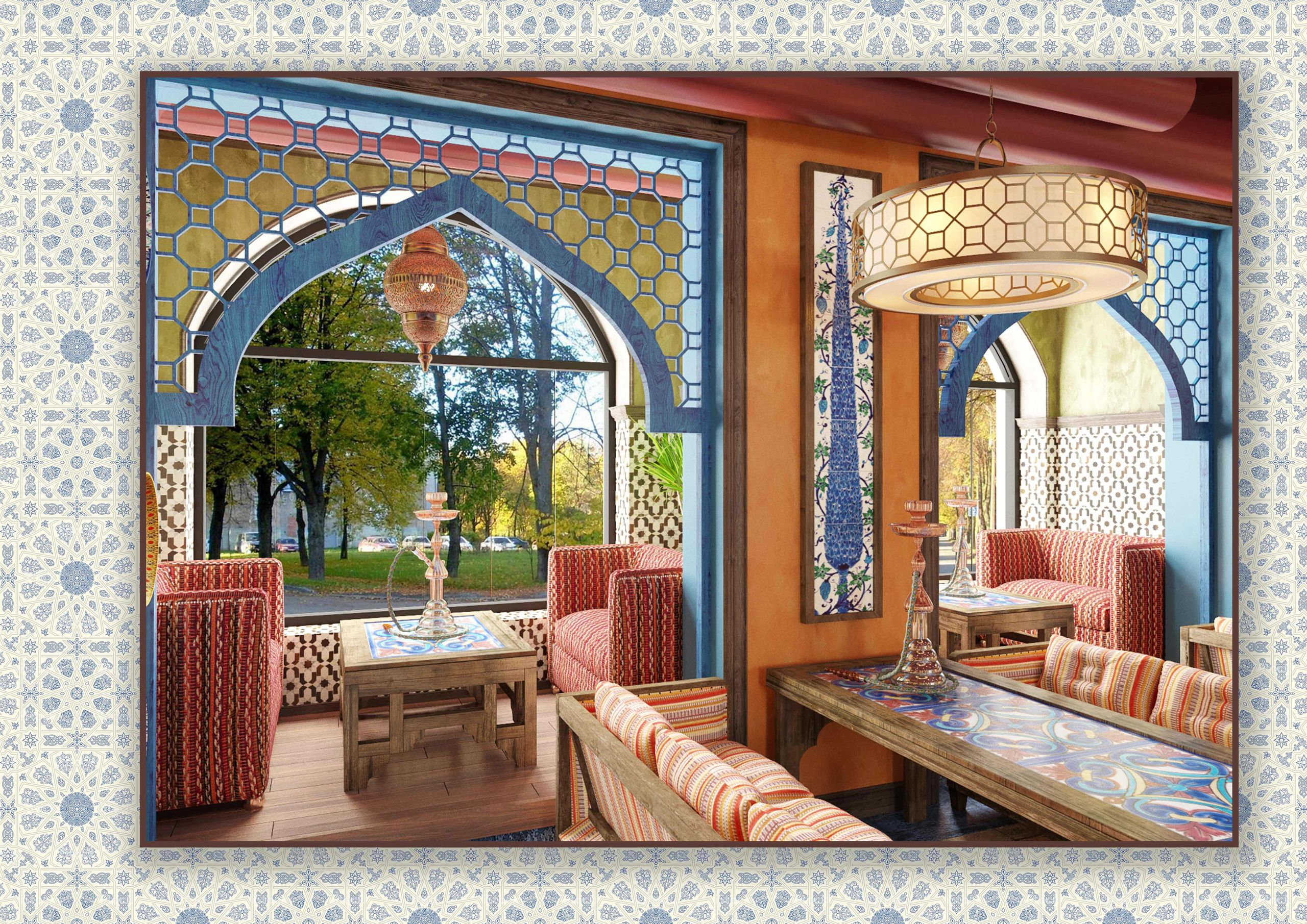 Дизайн — проект чайного дома «MUSKAT». Разработка и техническое сопровождение архитектурных и дизайн-проектов