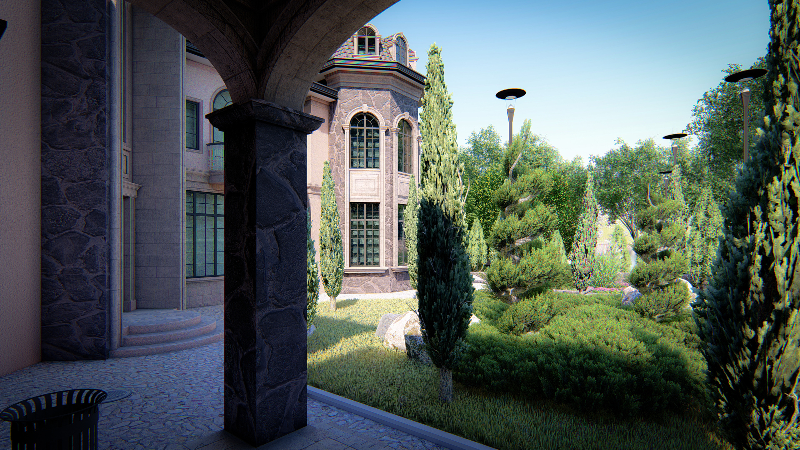 Эскизный проект частного жилого комплекса в городе Губа. Разработка и техническое сопровождение архитектурных и дизайн-проектов