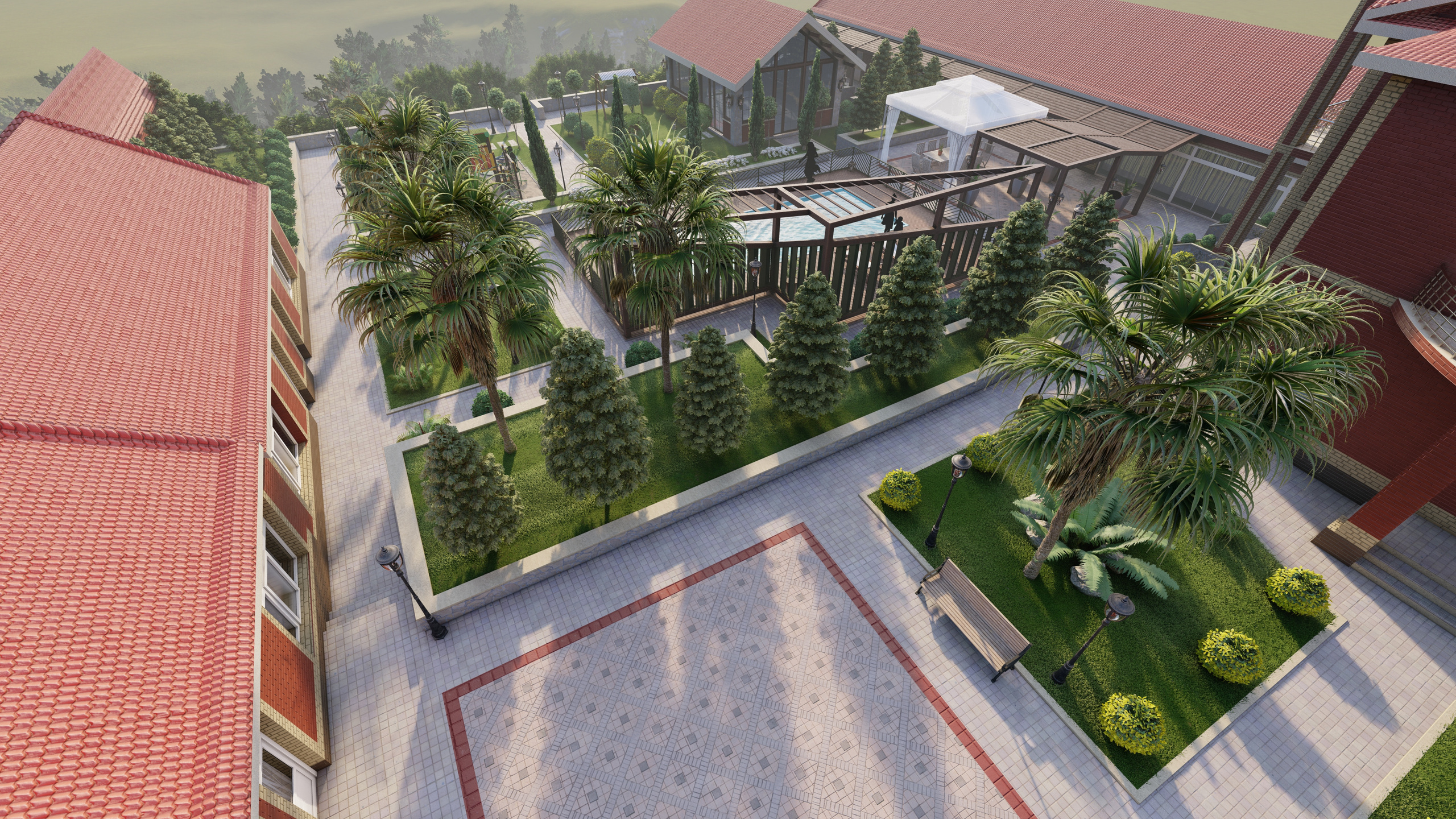 Проект разработки ландшафтного благоустройства в городе Ленкорань. Разработка и техническое сопровождение архитектурных и дизайн-проектов