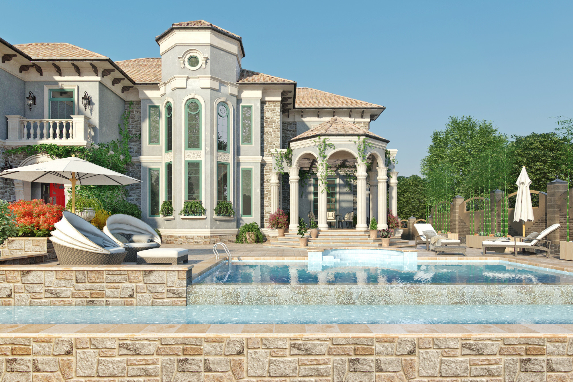 Проект дачного дома в посёлке Новханы. Разработка и техническое сопровождение архитектурных и дизайн-проектов