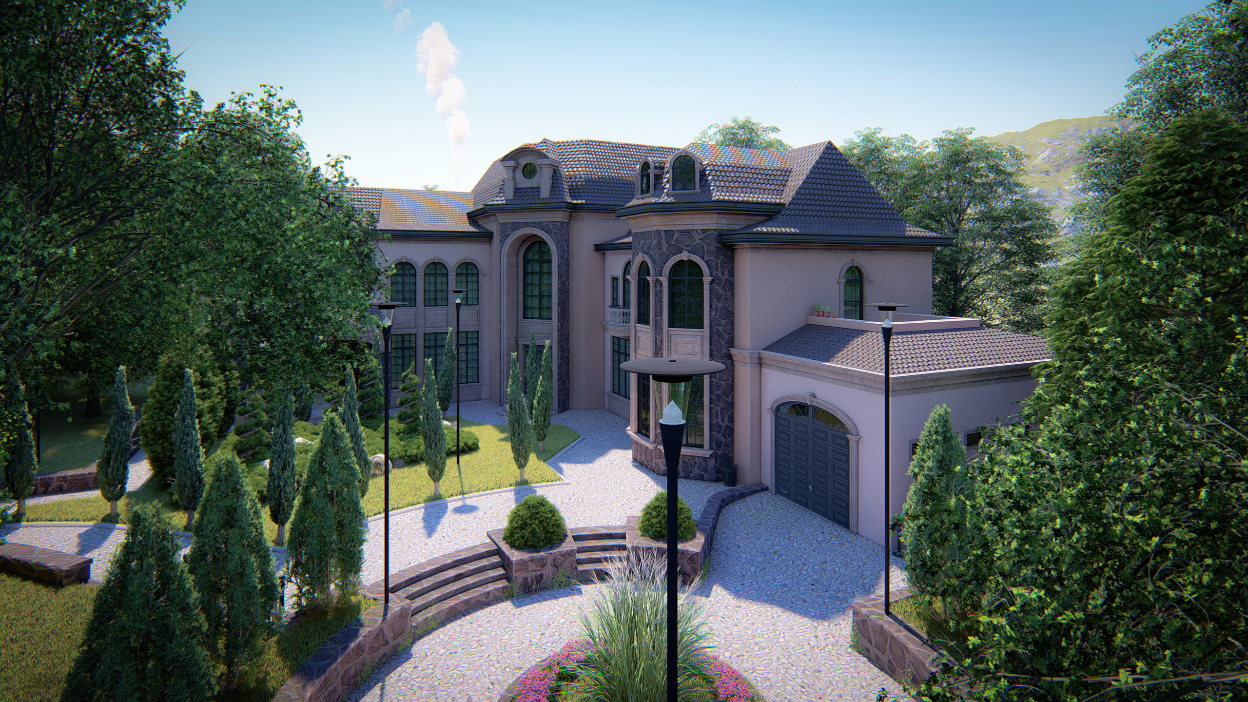 Эскизный проект частного жилого комплекса в городе Губа. Разработка и техническое сопровождение архитектурных и дизайн-проектов