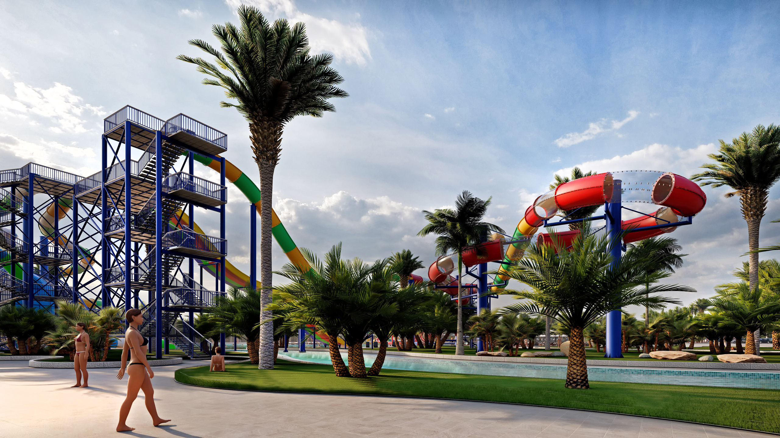 Эскизный проект парка водных развлечений. Разработка и техническое сопровождение архитектурных и дизайн-проектов