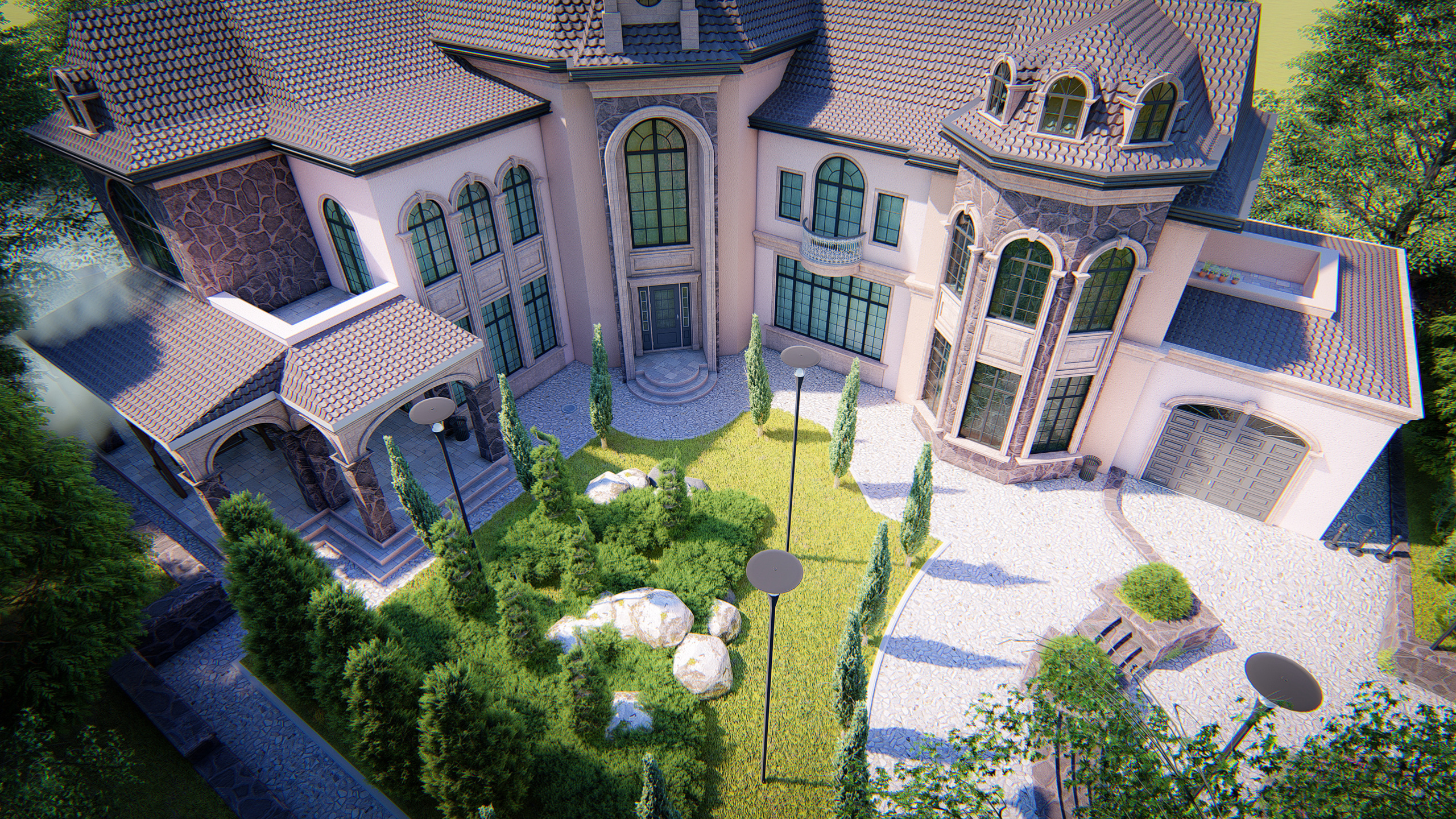 Эскизный проект частного жилого комплекса в городе Губа. Разработка и техническое сопровождение архитектурных и дизайн-проектов