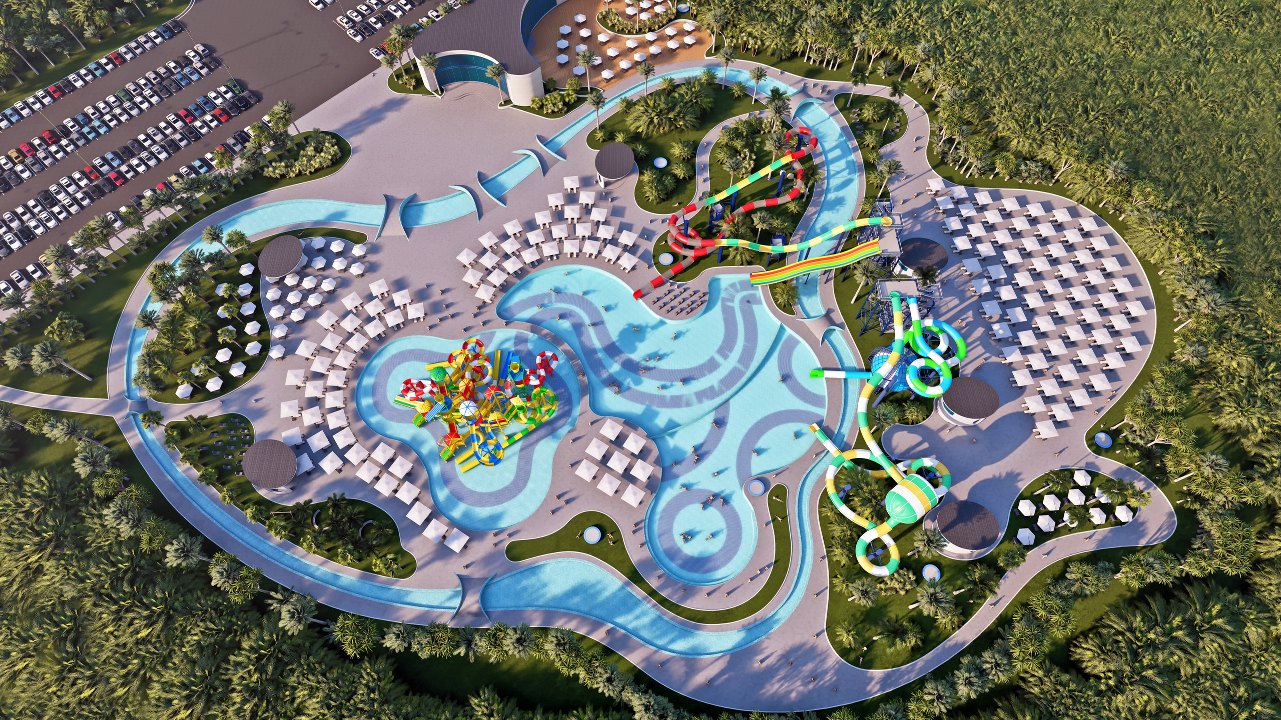 Эскизный проект парка водных развлечений. Разработка и техническое сопровождение архитектурных и дизайн-проектов