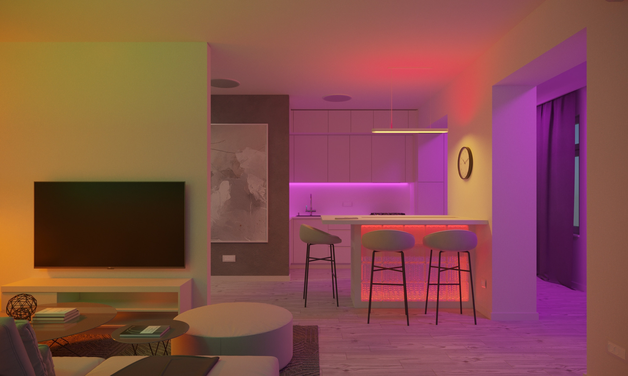 Дизайн — проект квартиры 68 м². Разработка и техническое сопровождение архитектурных и дизайн-проектов