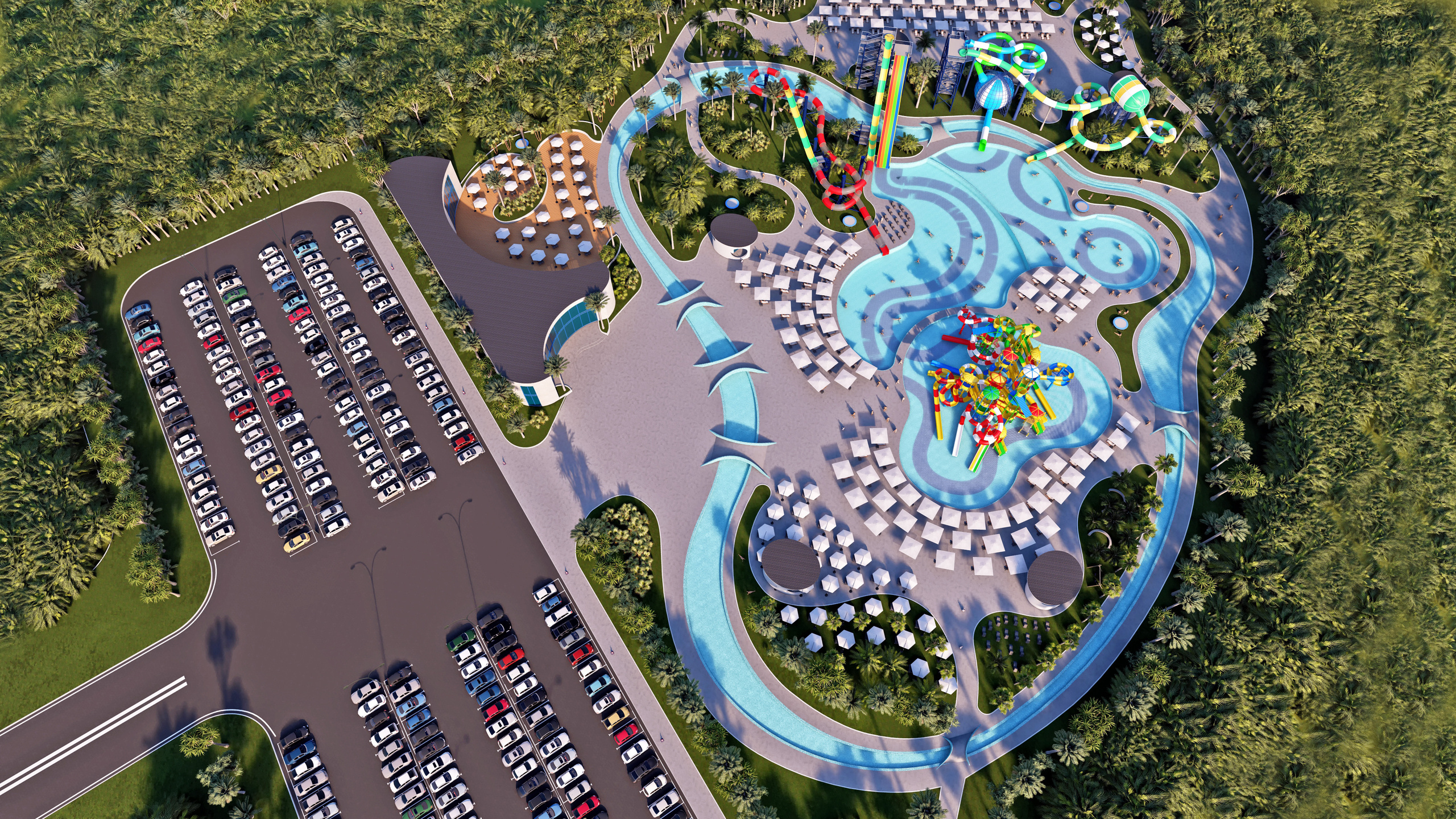 Эскизный проект парка водных развлечений. Разработка и техническое сопровождение архитектурных и дизайн-проектов