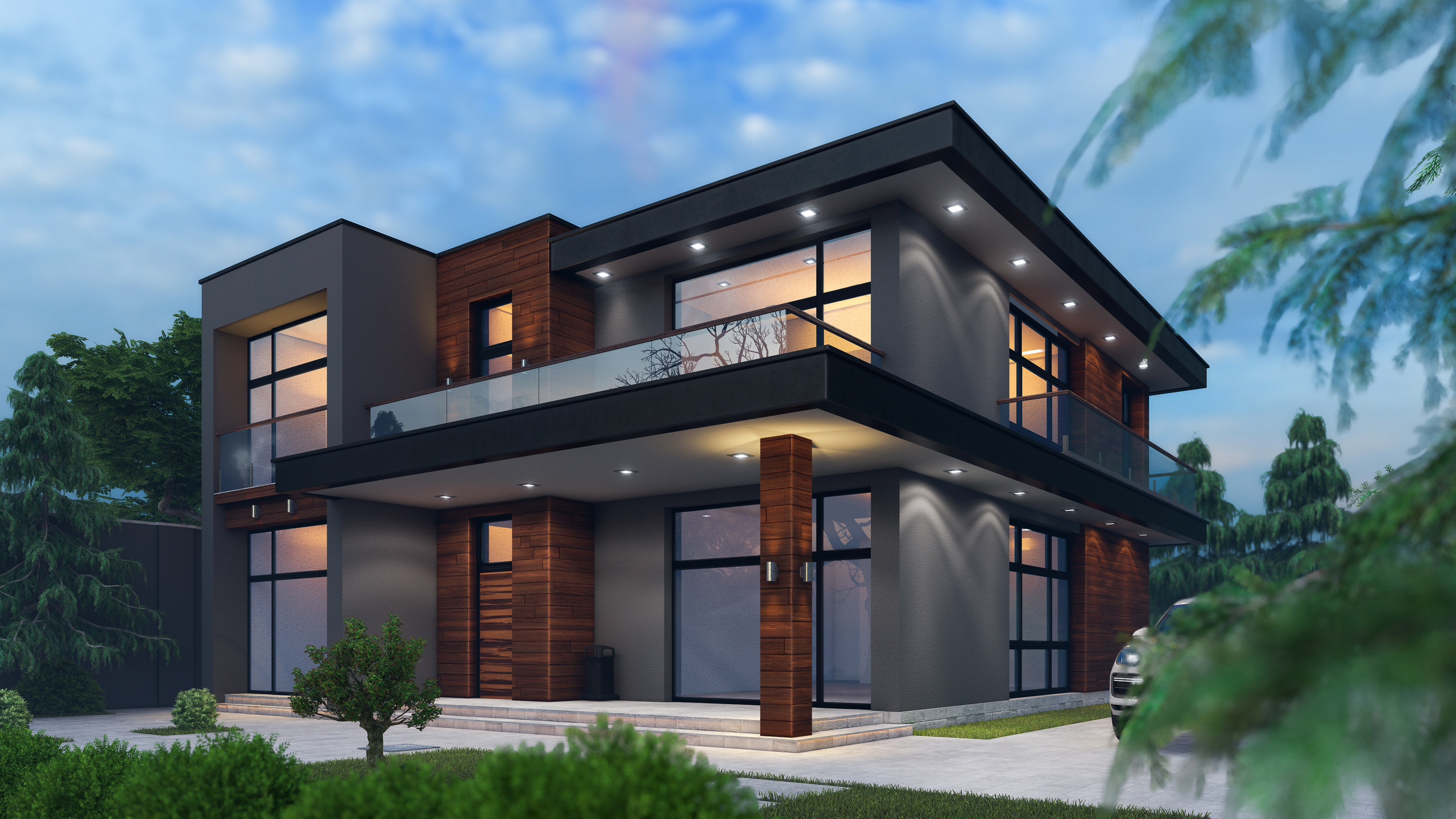 Проект частного дома в посёлке Мардакан. Разработка и техническое сопровождение архитектурных и дизайн-проектов