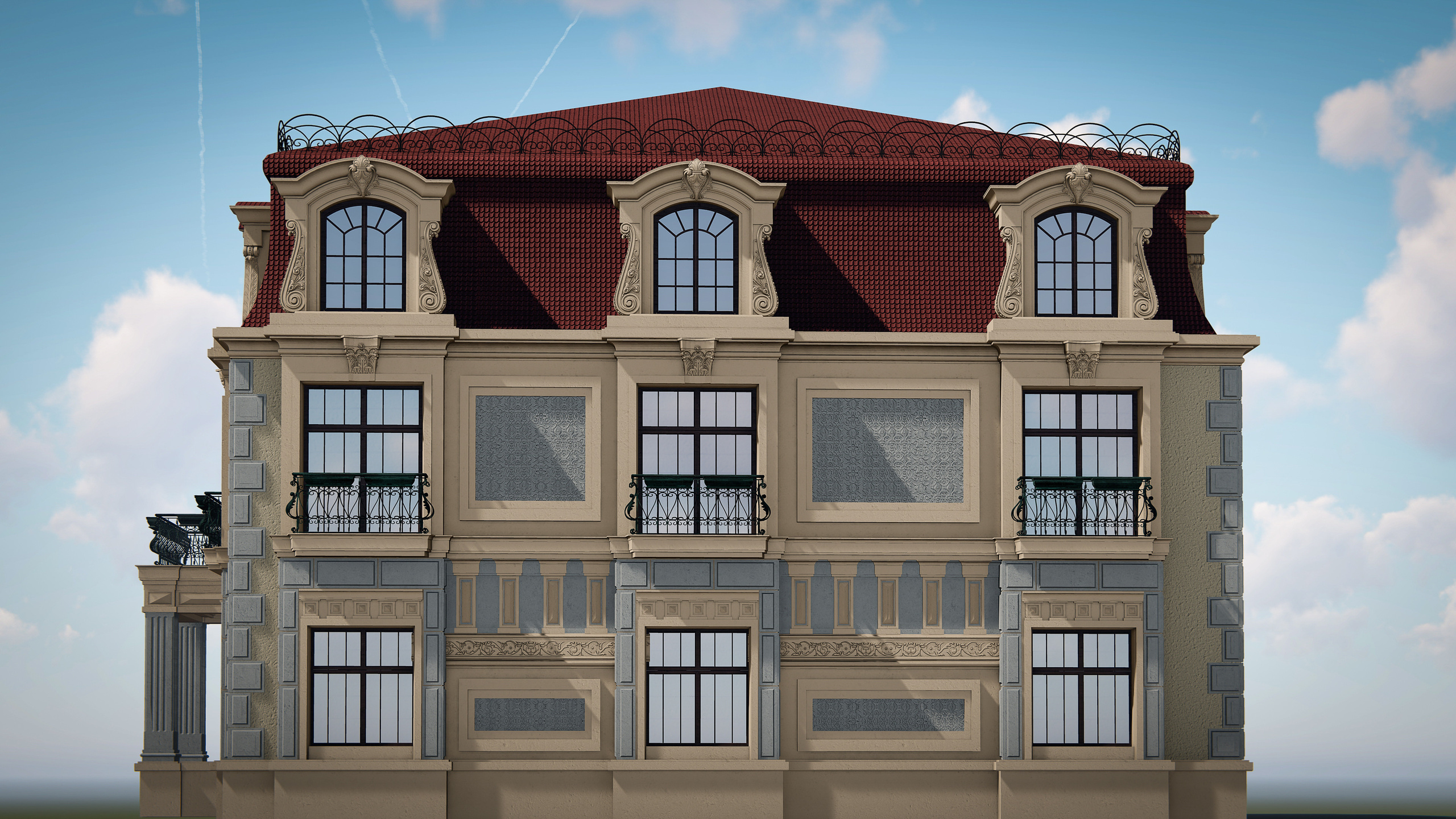 Проект частного жилого комплекса в городе Шамкир. Разработка и техническое сопровождение архитектурных и дизайн-проектов