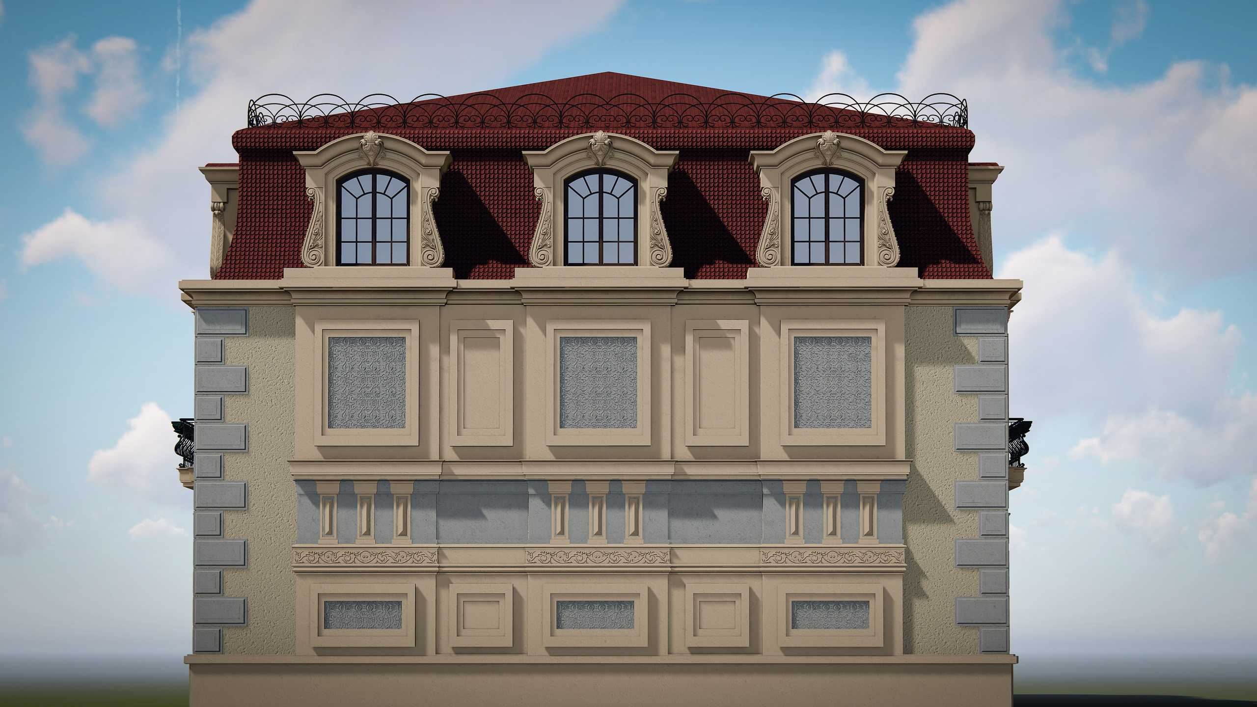 Проект частного жилого комплекса в городе Шамкир. Разработка и техническое сопровождение архитектурных и дизайн-проектов