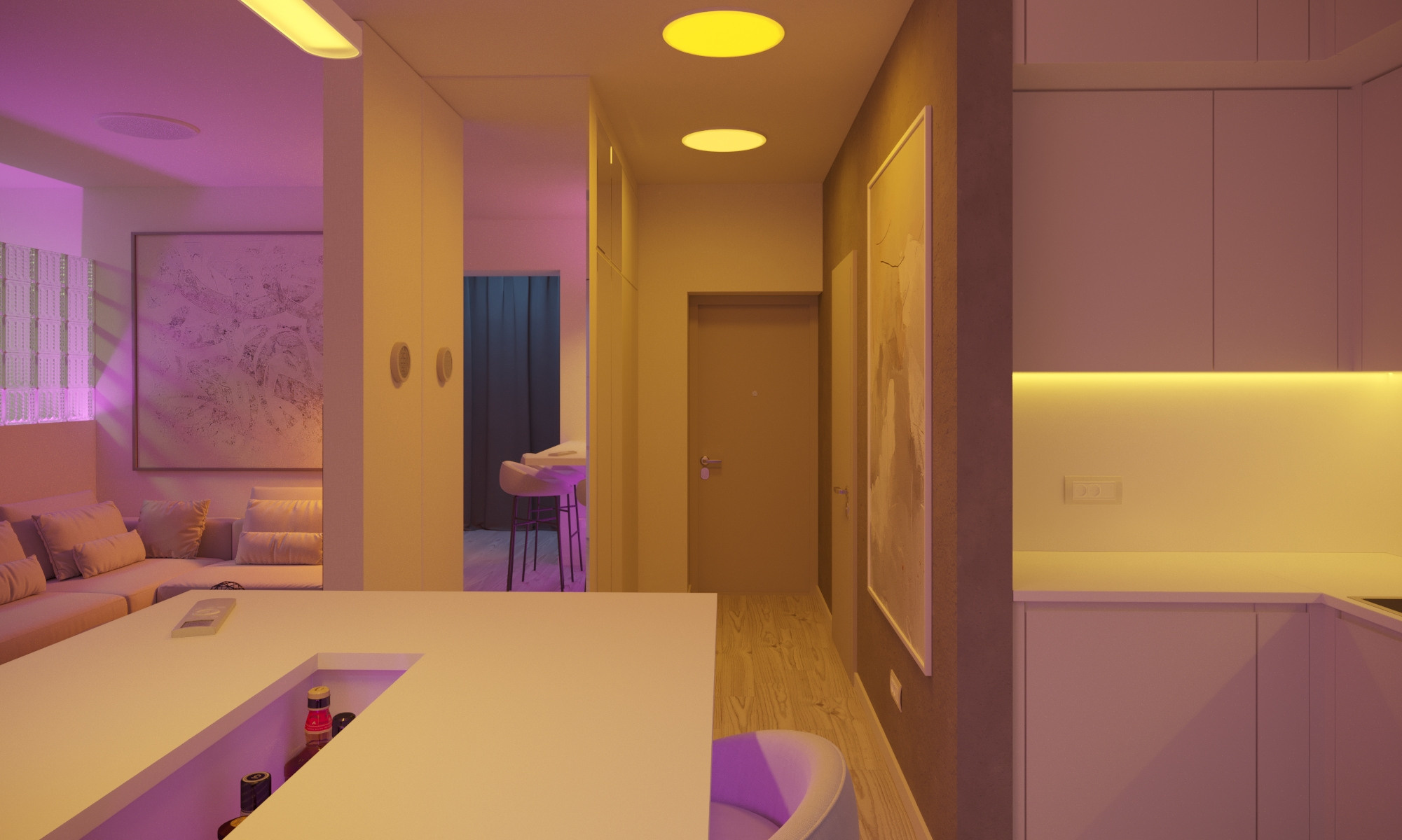 Дизайн — проект квартиры 68 м². Разработка и техническое сопровождение архитектурных и дизайн-проектов