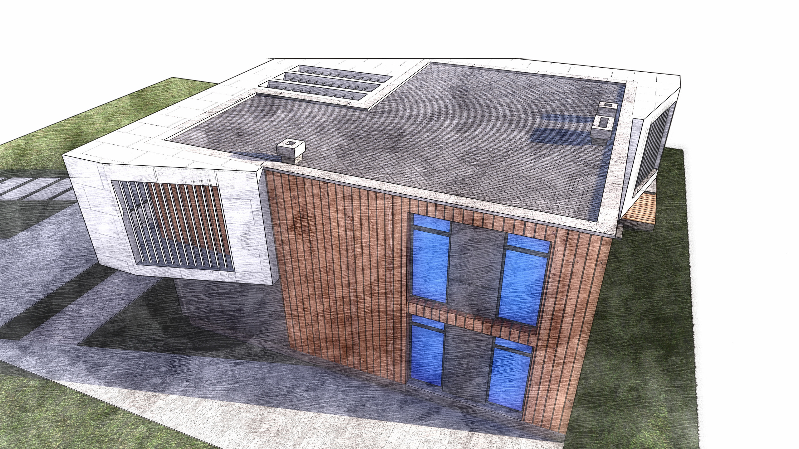 Проект частного дома в посёлке Шувялан. Разработка и техническое сопровождение архитектурных и дизайн-проектов