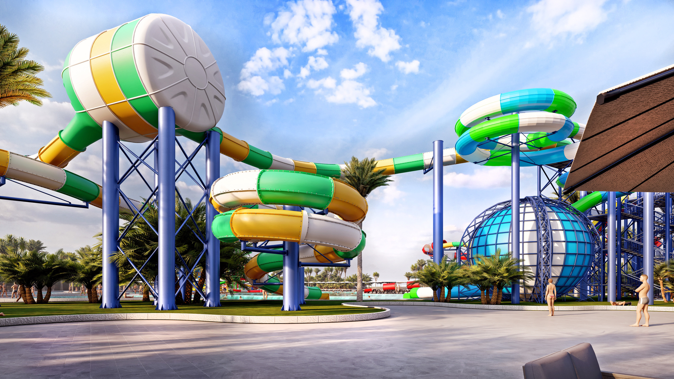 Эскизный проект парка водных развлечений. Разработка и техническое сопровождение архитектурных и дизайн-проектов