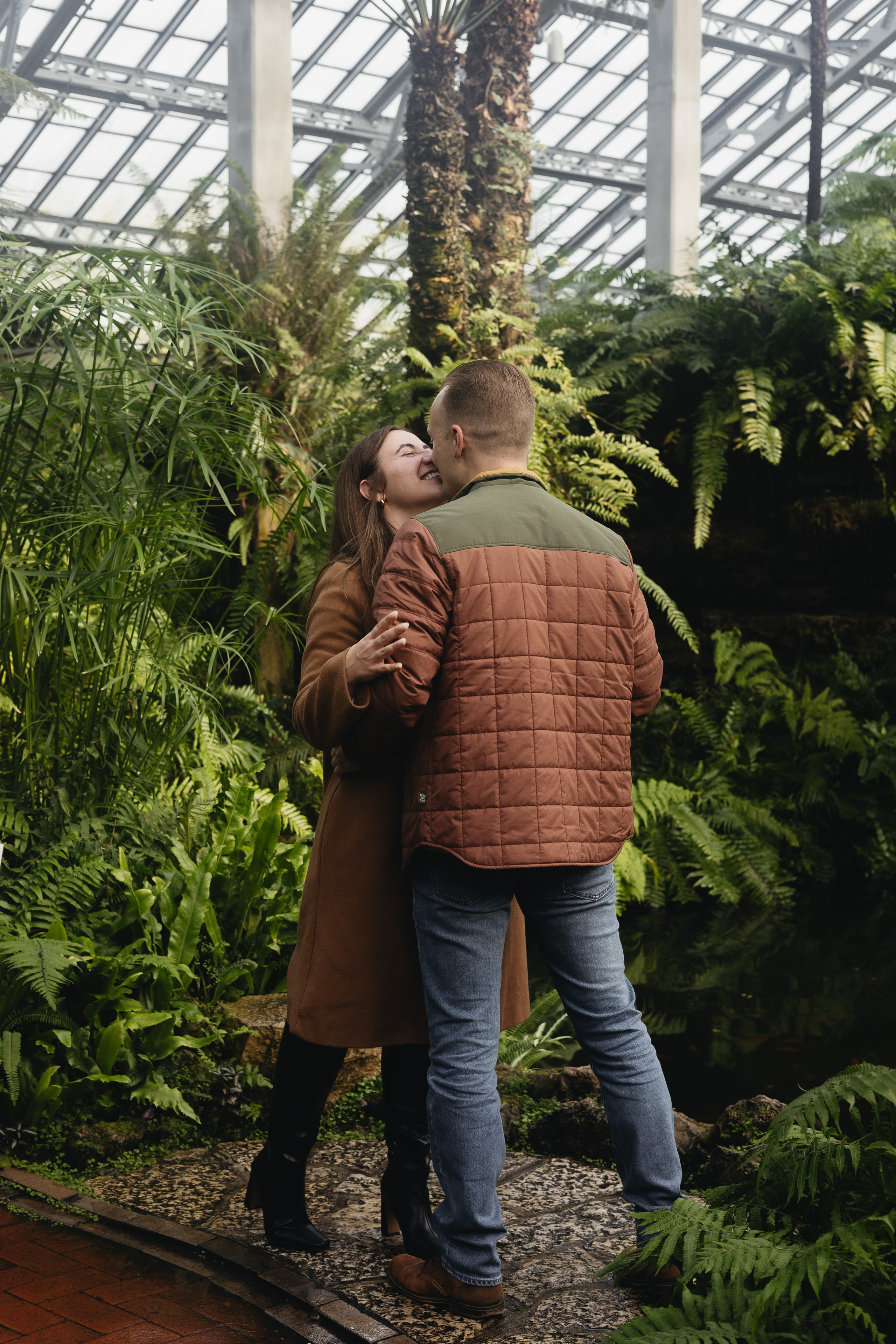 Garfield Conservatory Proposal — Chicago Engagement Photographer