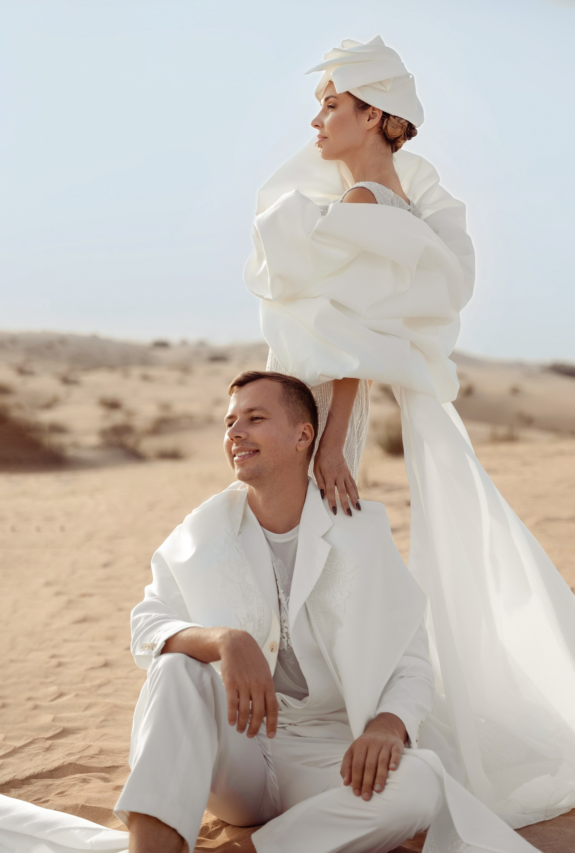 Bride and groom's portrait. Dubai, United Arab Emirates