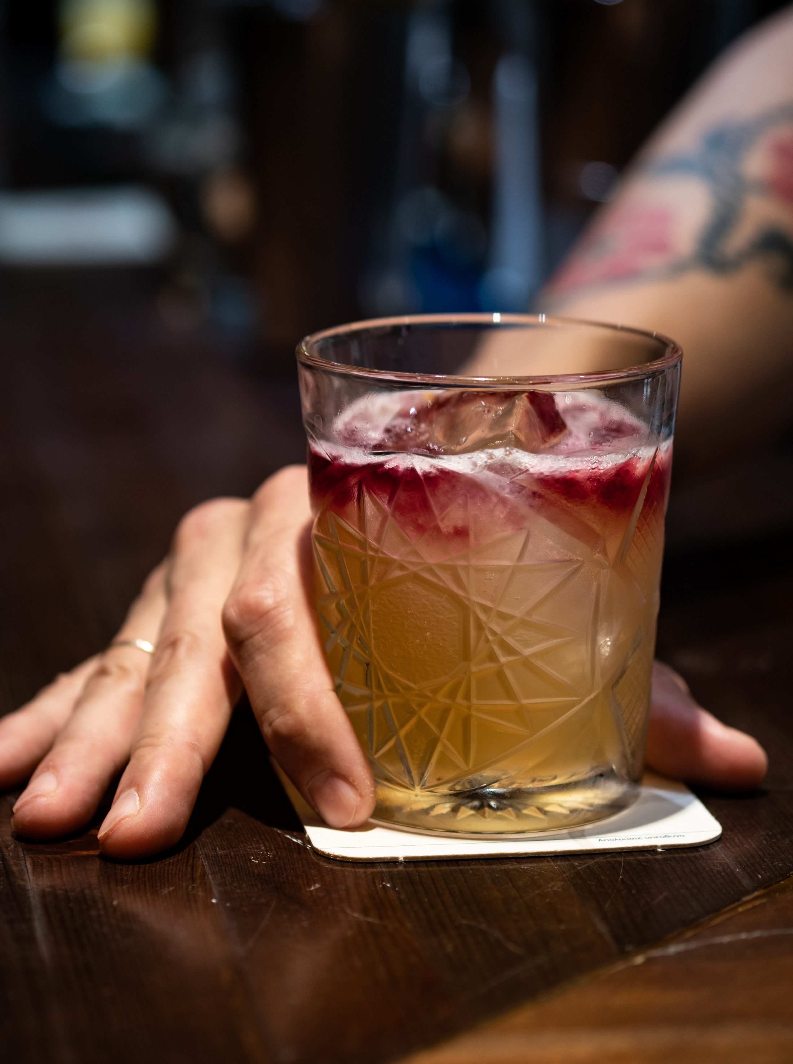 hand holding cocktail