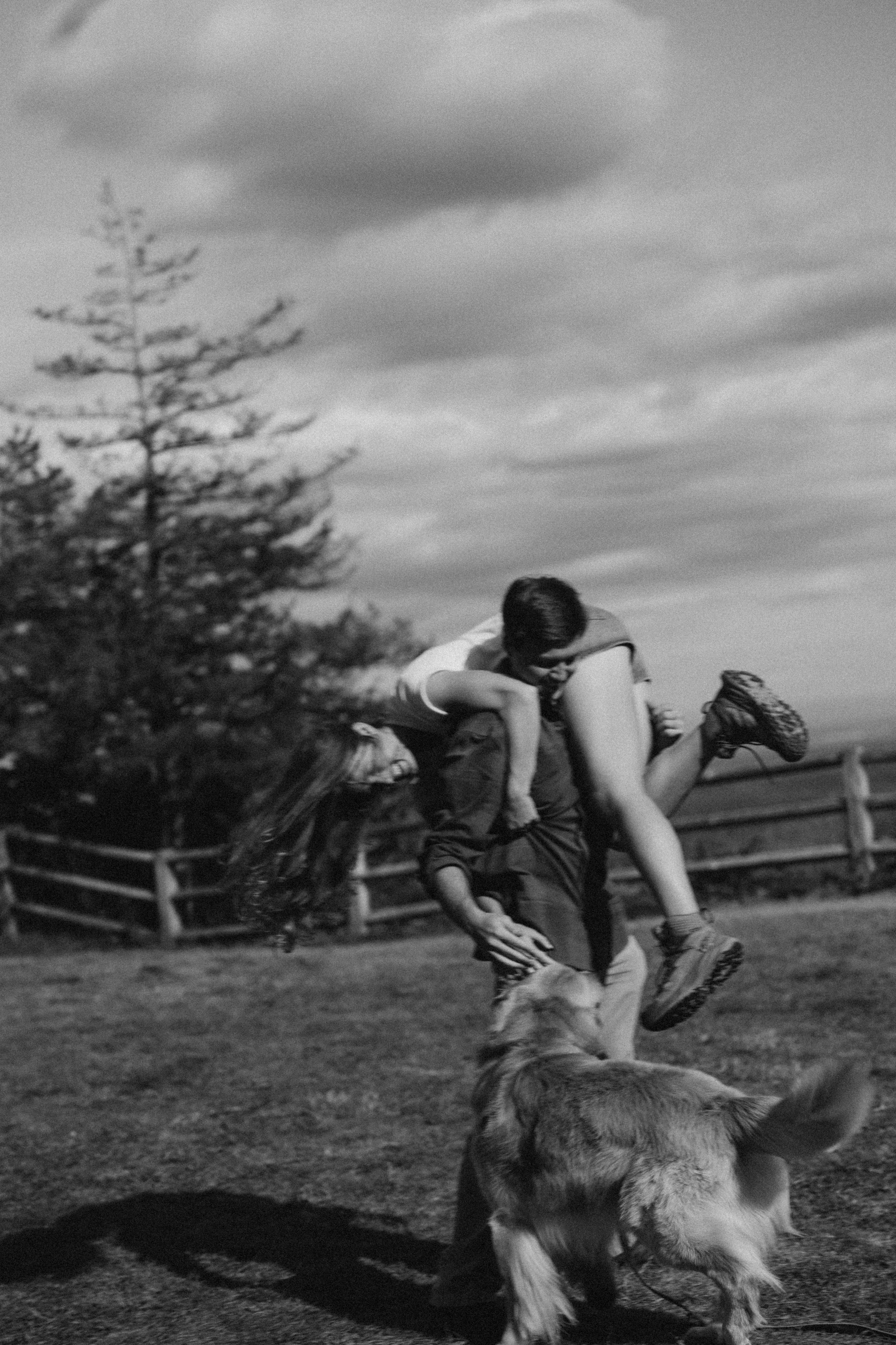 Fine art photography capturing the couple in the black and white