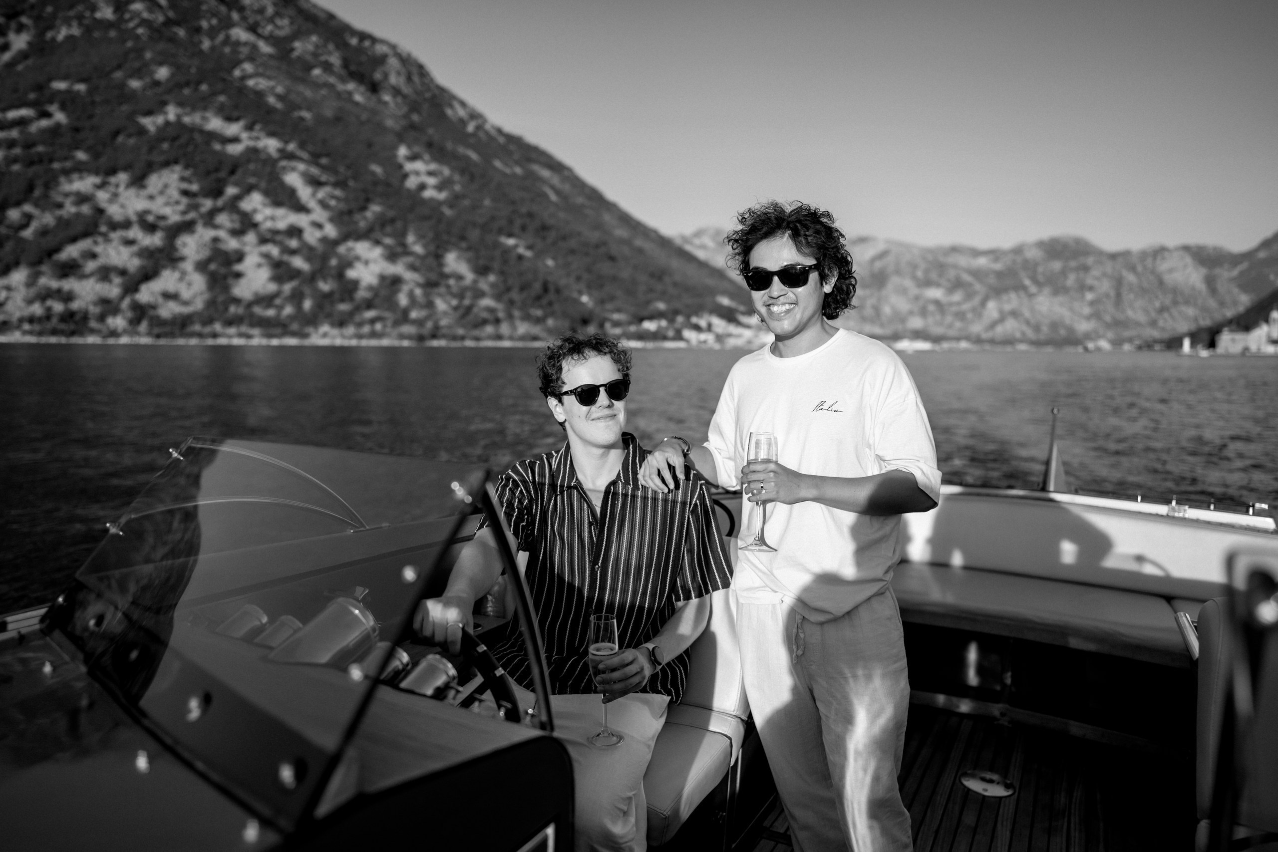 Perast Boat Proposal. Trouwfotograaf & videograaf in Montenegro | Maria & Vasilii