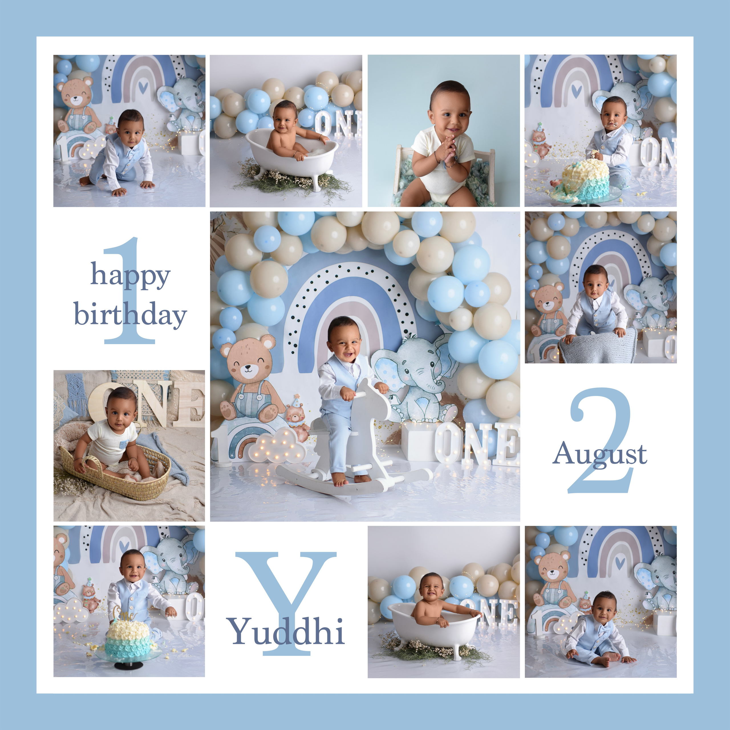 Cake Smash Fotoshooting zum ersten, zweiten Geburtstag. Neugeborene, Baby Fotografin in Düren (NRW) - Vitalina Unruh