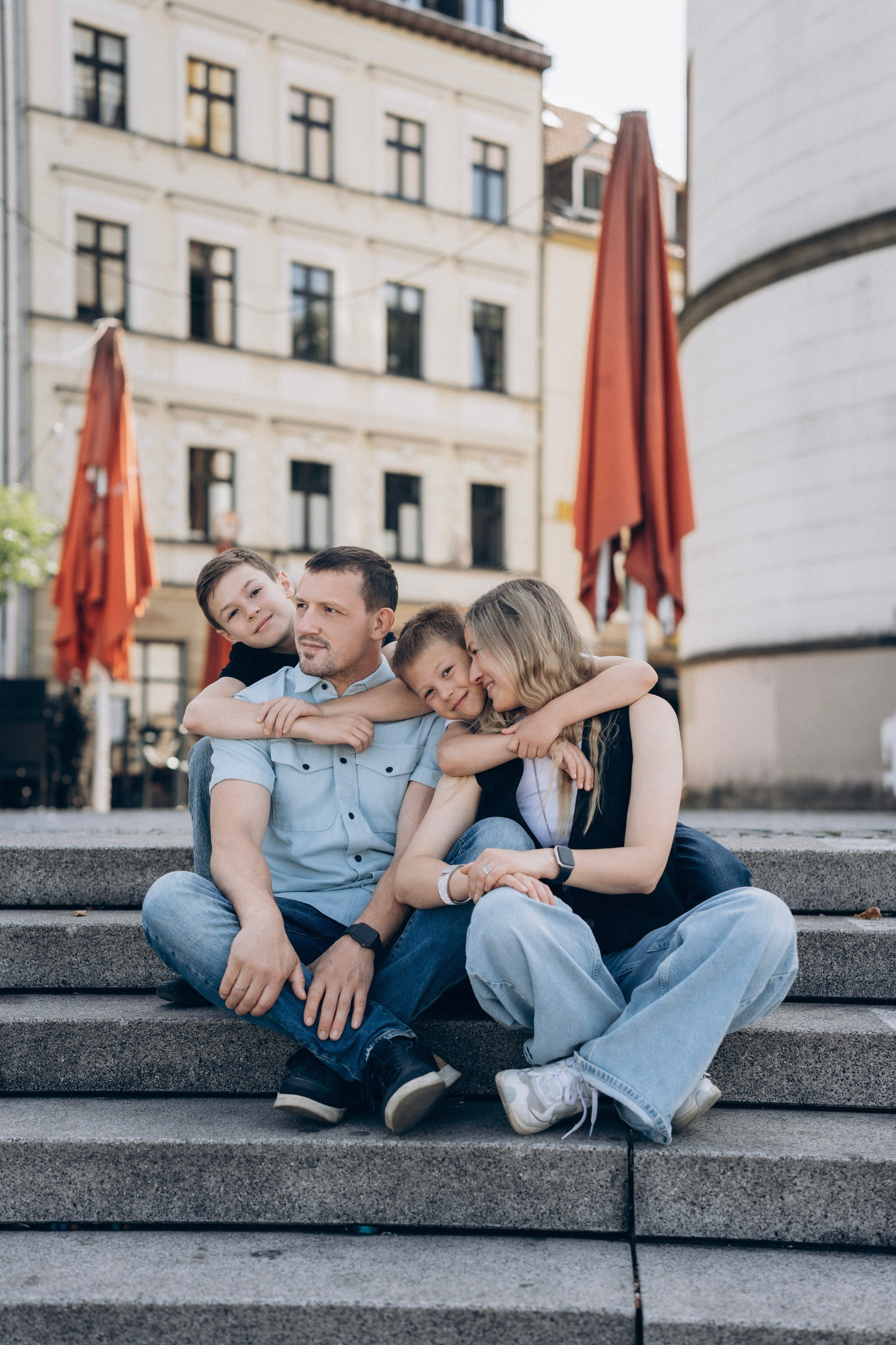 Family in the city. Photography in Germany