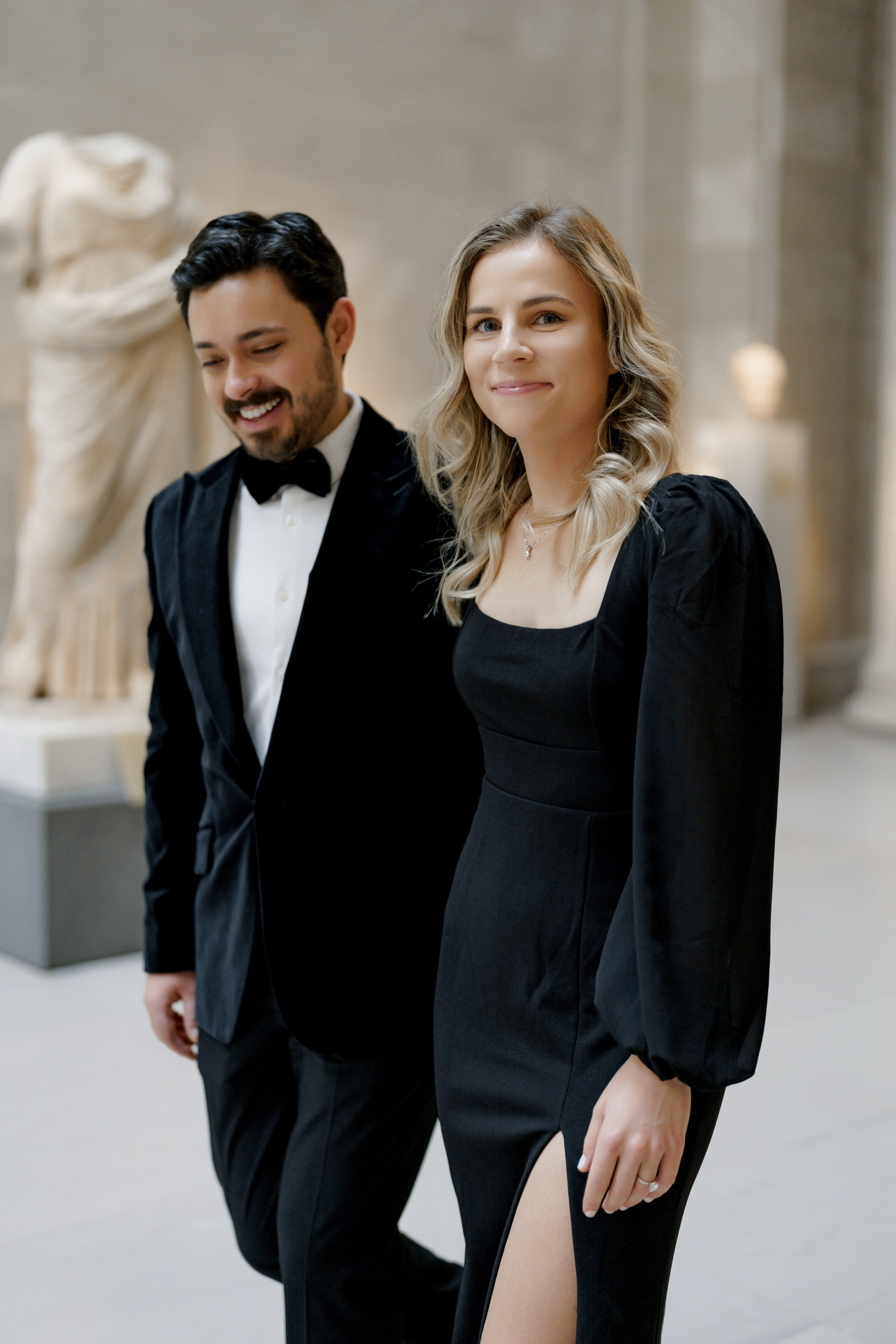 Caroline and Brendan’s Museum MET and Library Engagement Shoot. Wedding photographer and videographer New York | New Jersey