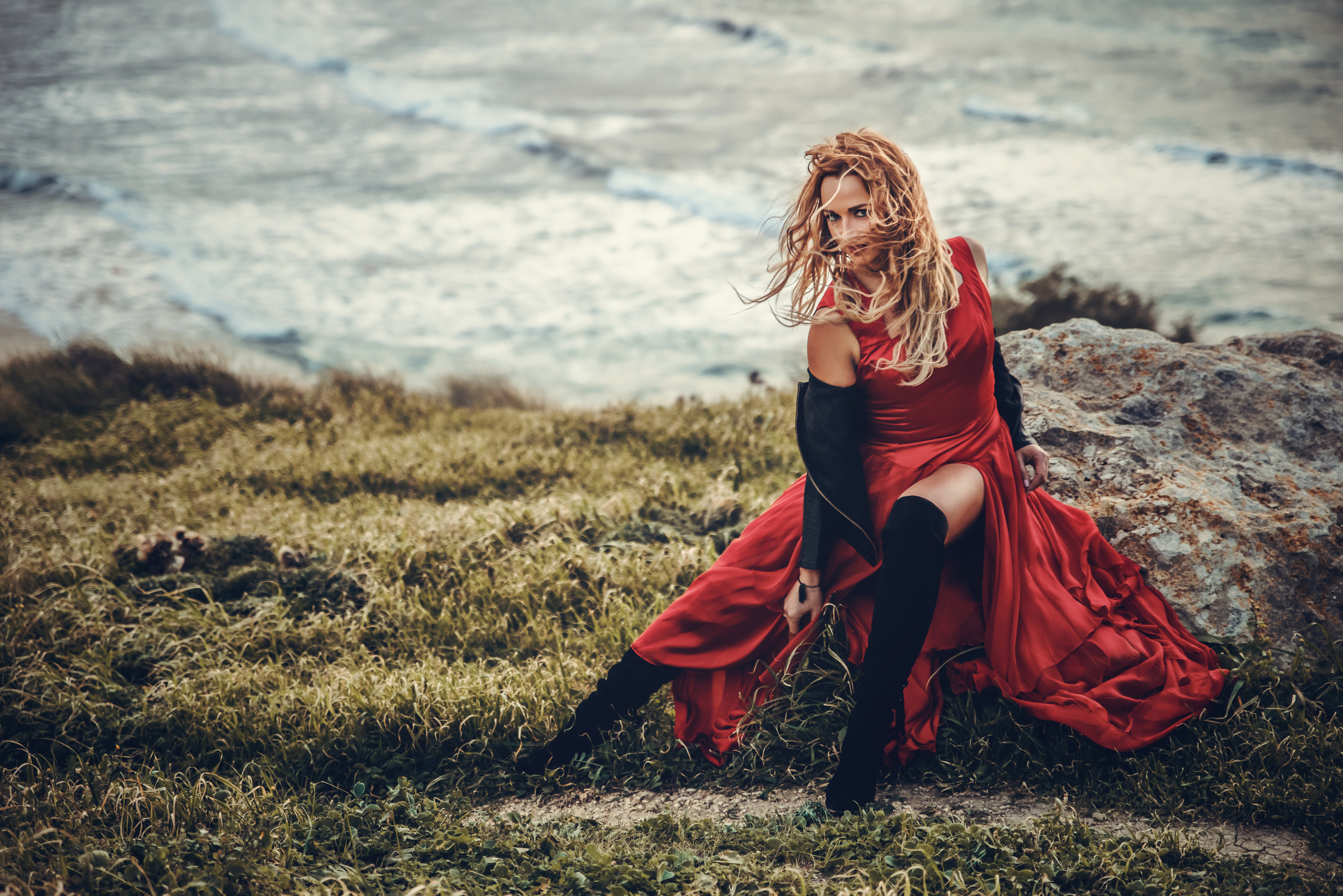 девушка на пляже