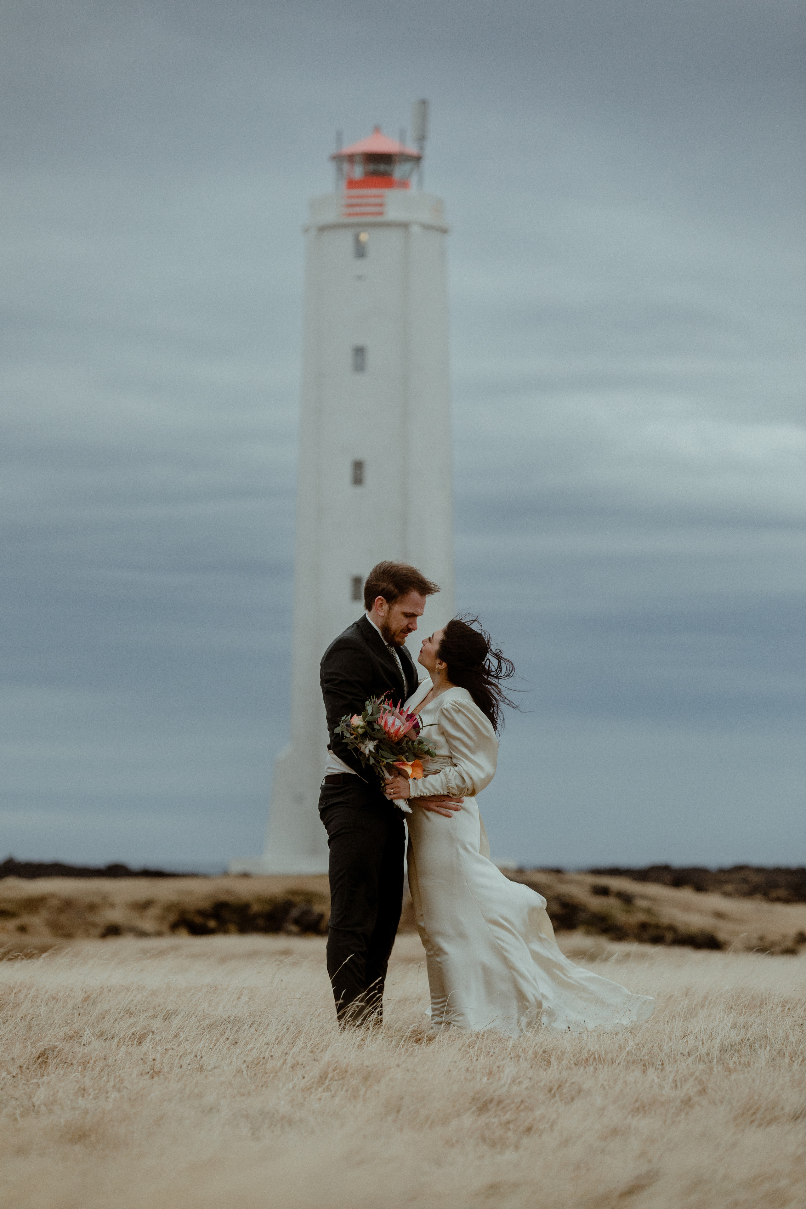 Elopement at Snaefellsnes Iceland | Wedding photos with Icelandic horses. Iceland elopement photographer & videographer