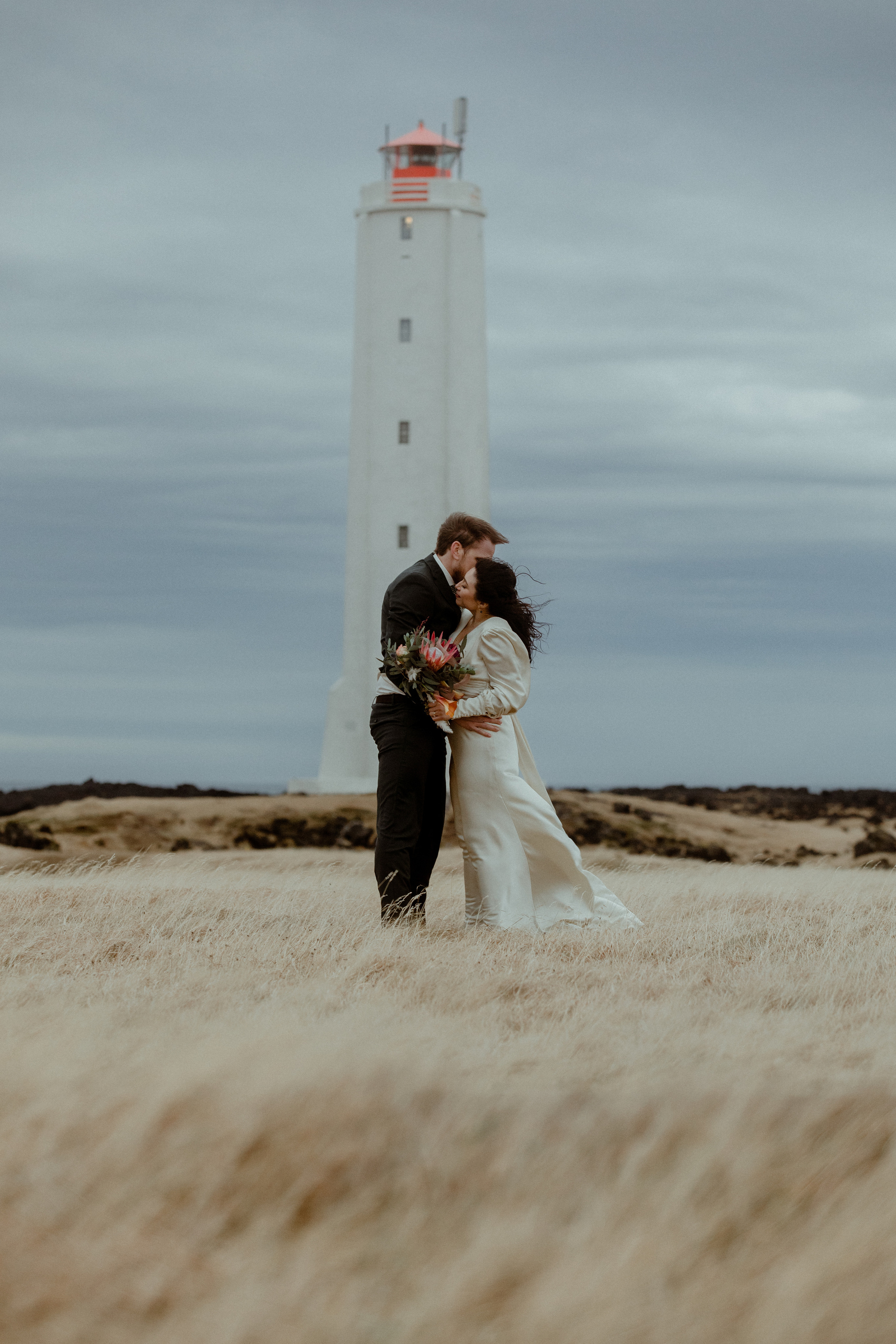 Elopement at Snaefellsnes Iceland | Wedding photos with Icelandic horses. Iceland elopement photographer & videographer