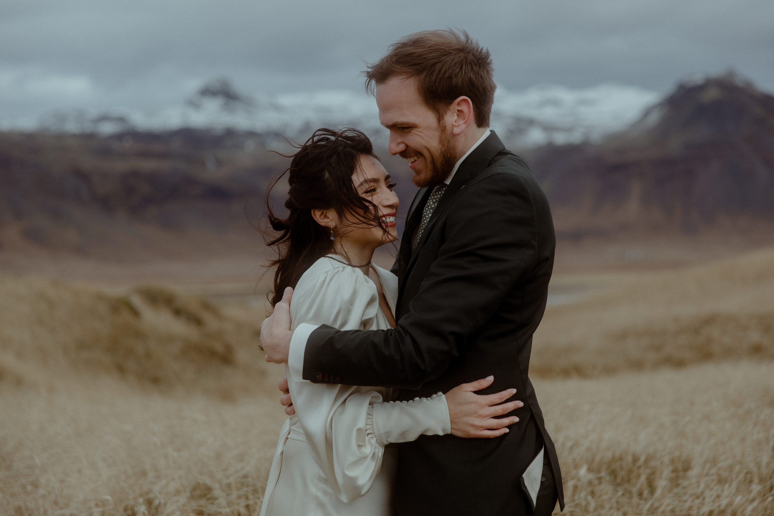 Elopement at Snaefellsnes Iceland | Wedding photos with Icelandic horses. Iceland elopement photographer & videographer