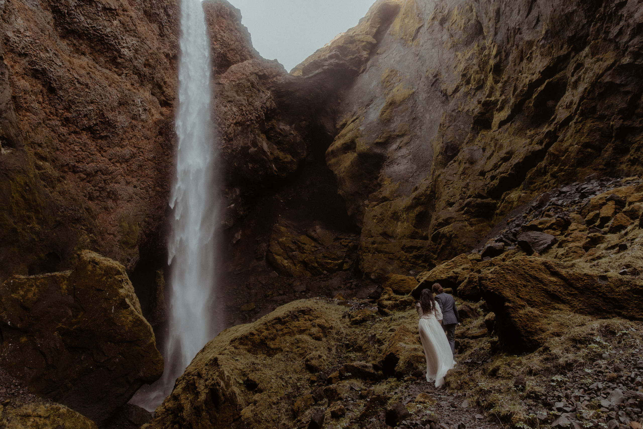 Hiking Iceland Elopement. Iceland elopement photographer & videographer