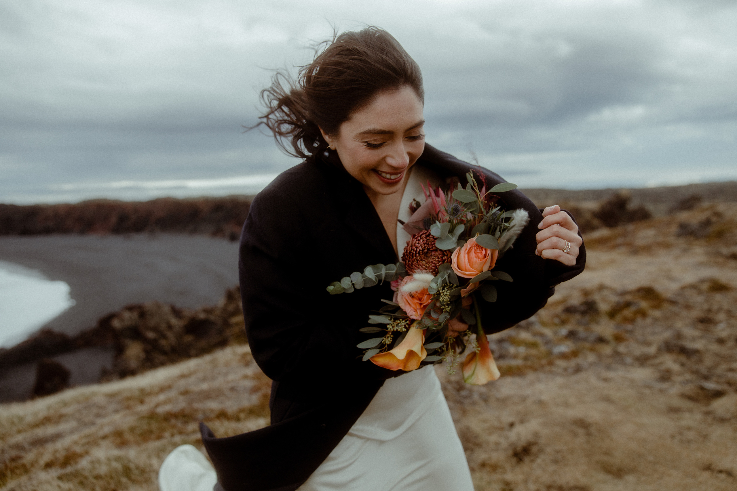 Elopement at Snaefellsnes Iceland | Wedding photos with Icelandic horses. Iceland elopement photographer & videographer